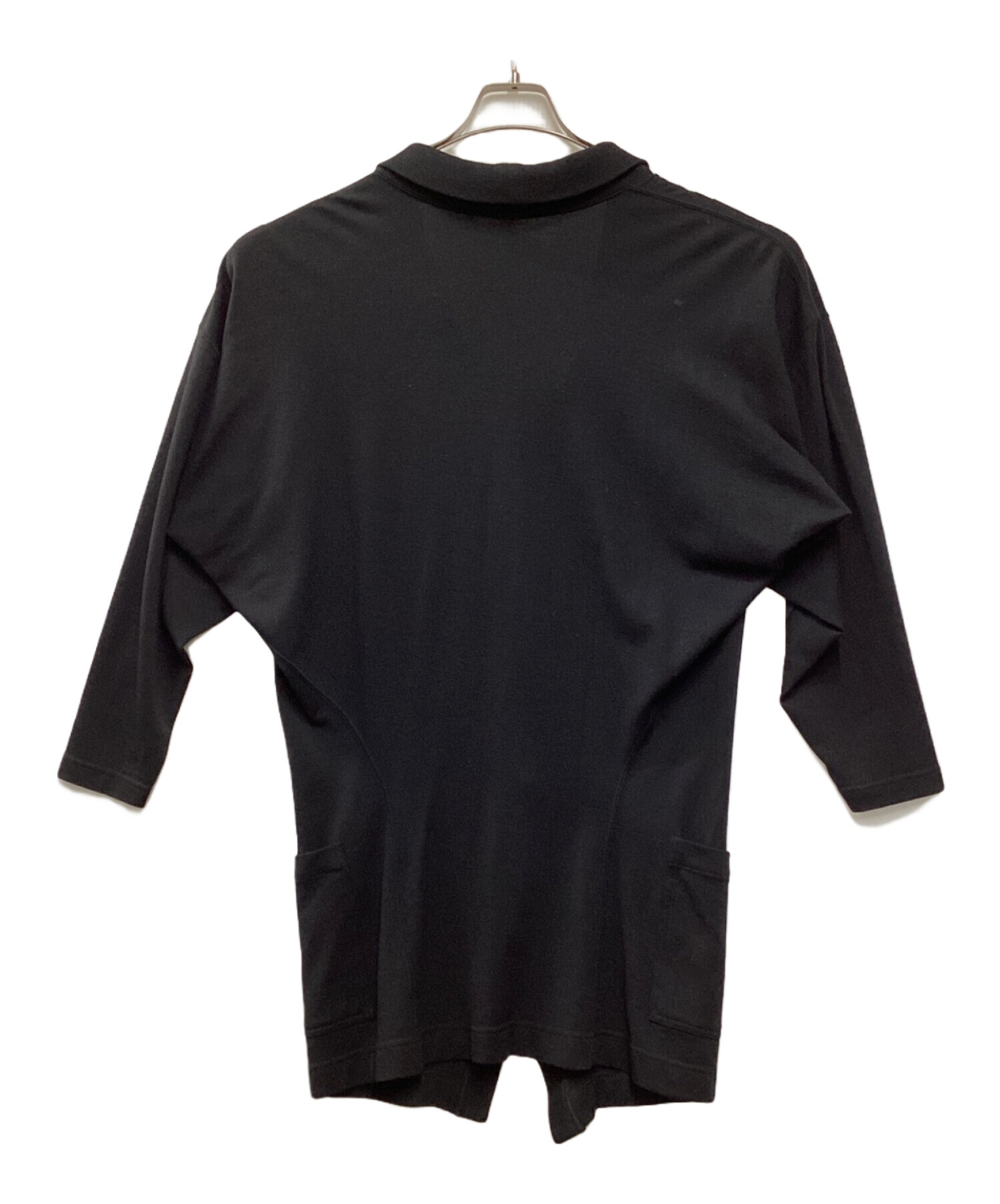 ISSEY MIYAKE 変形 ロングカーディガン 黒 (美品) 中古・古着通販】ISSEY MIYAKE (イッセイミヤケ) ロングカーディガン