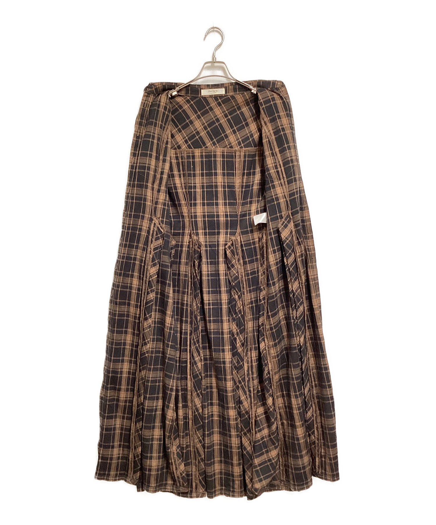 中古・古着通販】HER LIP TO (ハーリップトゥ) Checkered Pleats Long
