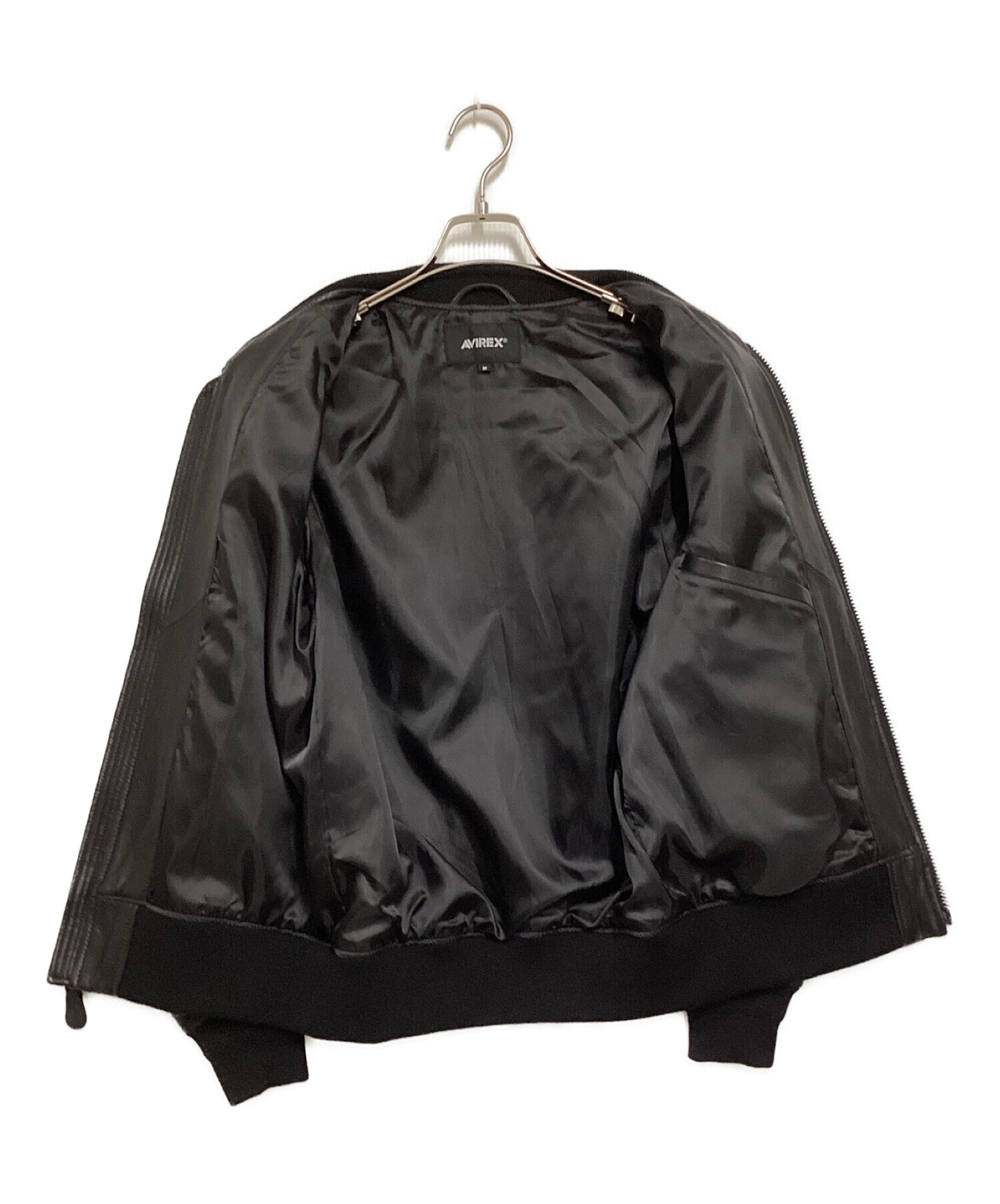 AVIREX シープスキン レザー ボンバージャケット フライトジャケット M AVIREX（アヴィレックス） アビレックス シープスキン レザー MA-1