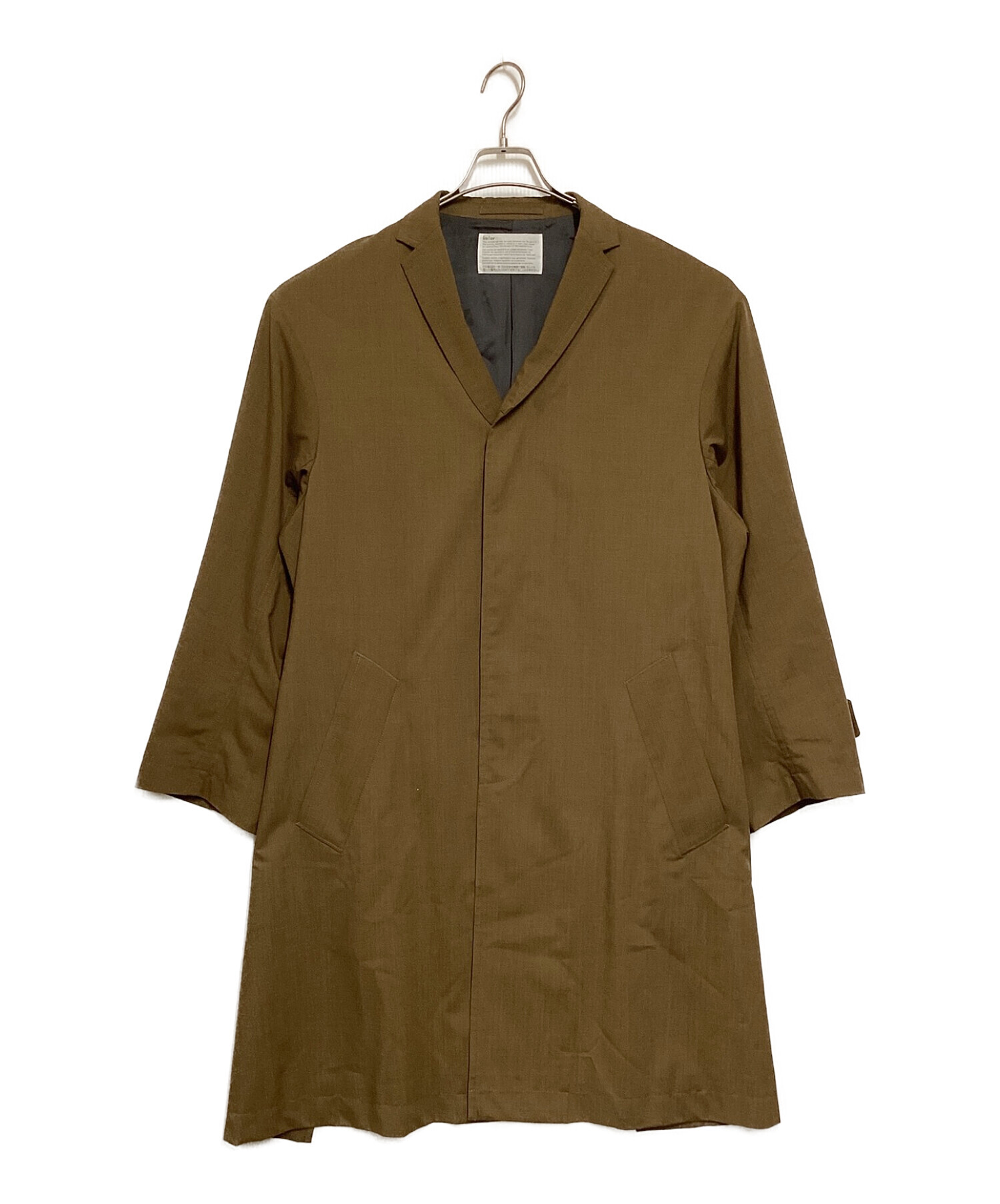 【美品】 21ss kolor ウーリータフタコート サイズ3 中古・古着通販】KOLOR (カラー) ウーリータフタコート ブラウン