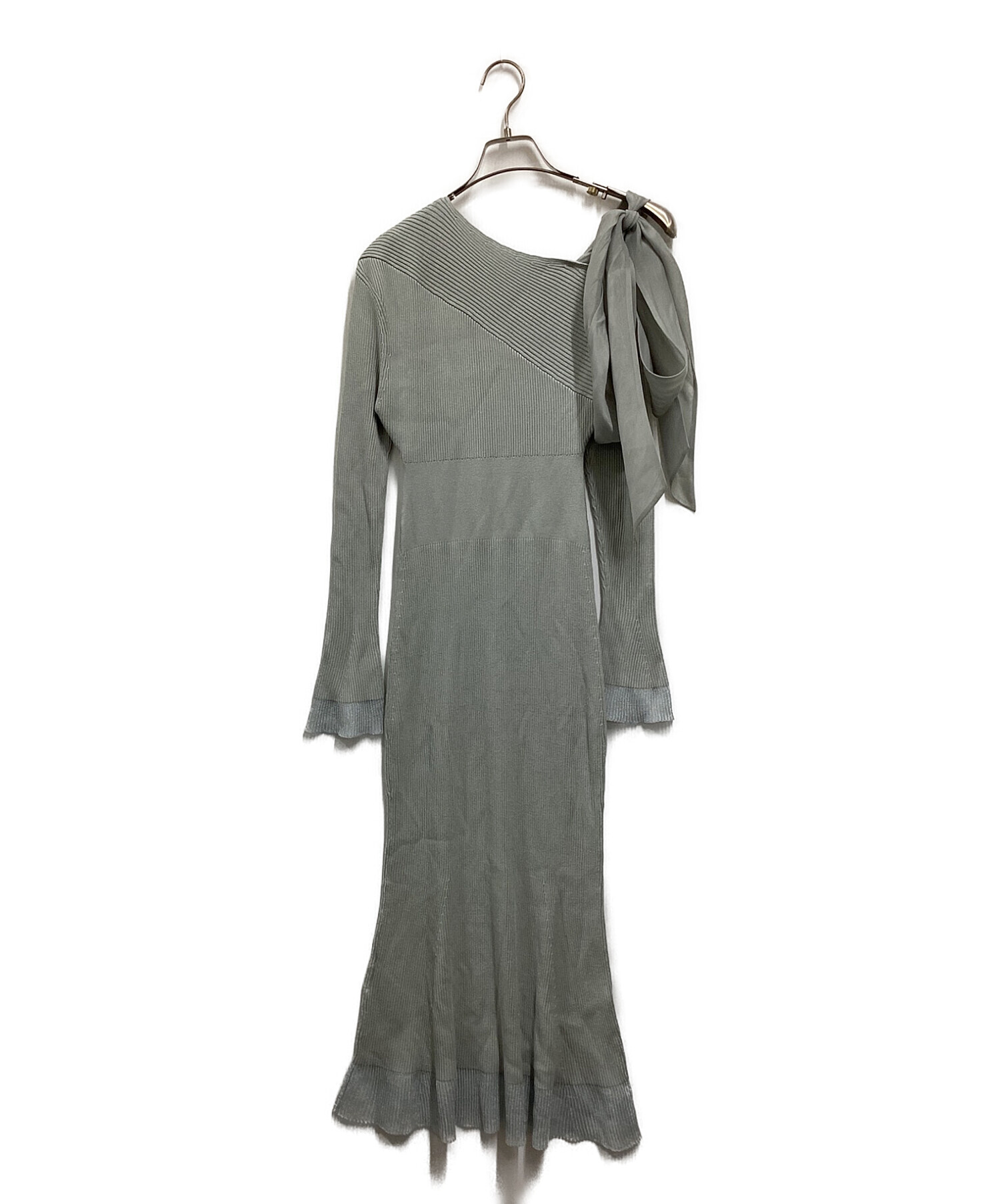 中古・古着通販】Snidel (スナイデル) ショルダーリボンアシンメニット