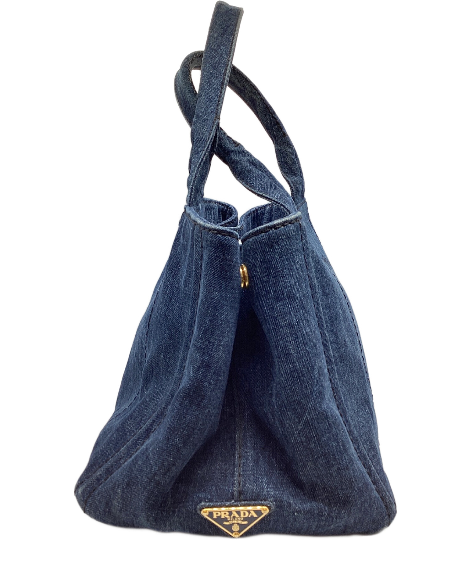中古・古着通販】PRADA (プラダ) デニムカナパトートバッグ インディゴ 