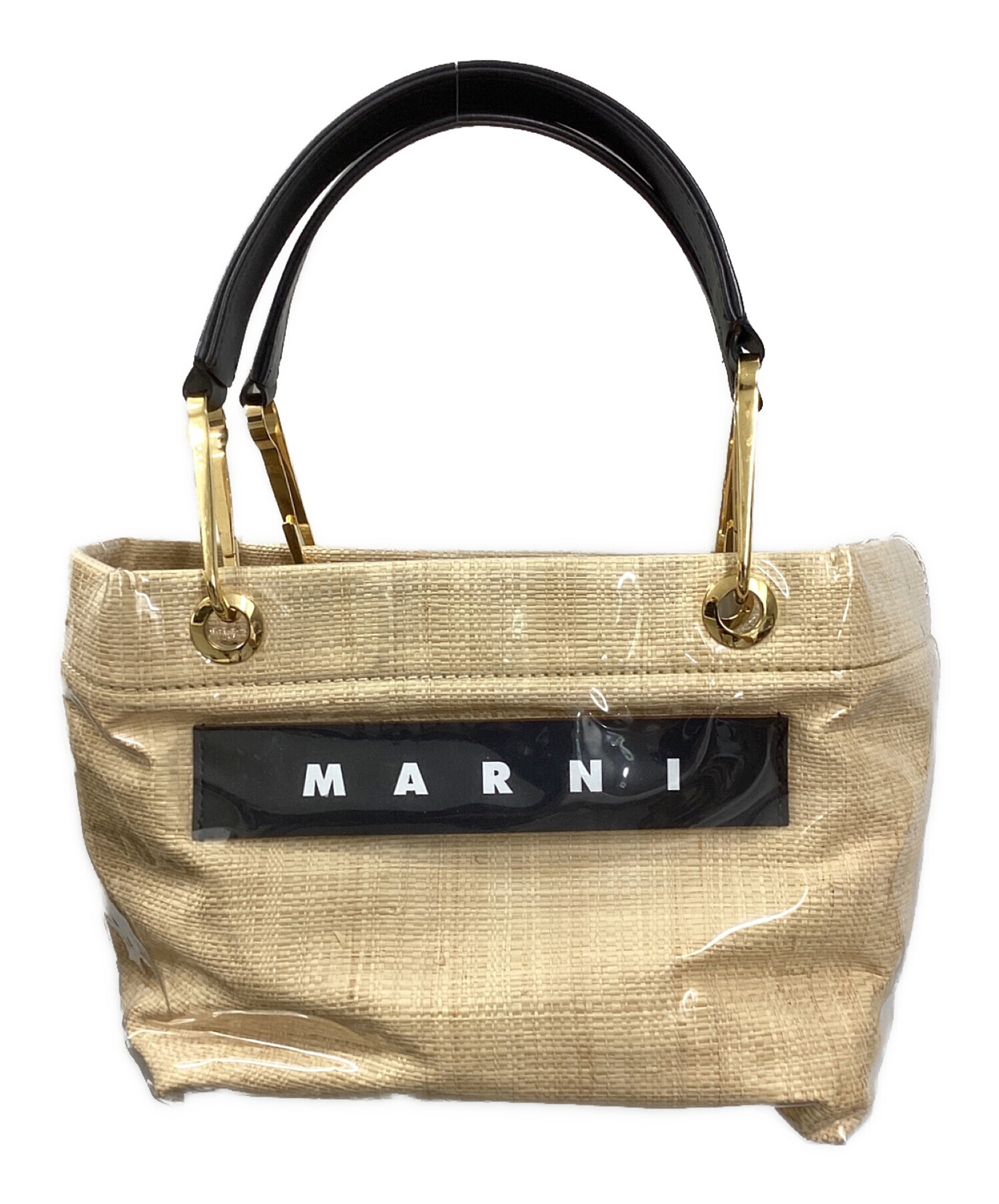中古・古着通販】MARNI (マルニ) GLOSSY GRIP RAFIA ベージュ 中古・古着通販】MARNI (マルニ) GLOSSY GRIP RAFIA ベージュ