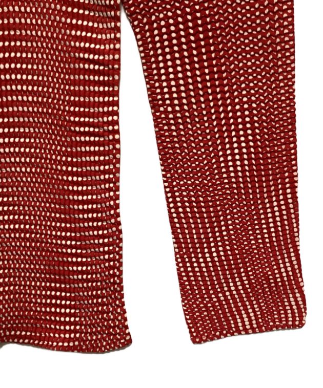 良品 ISSEY MIYAKE イッセイミヤケ ヴィンテージ ドット プリーツ ショートスリーブ カットソー IM61-FJ937 サイズM レッド レディース 古着 中古 USED 中古・古着通販】ISSEY MIYAKE (イッセイミヤケ) ドットプリーツ