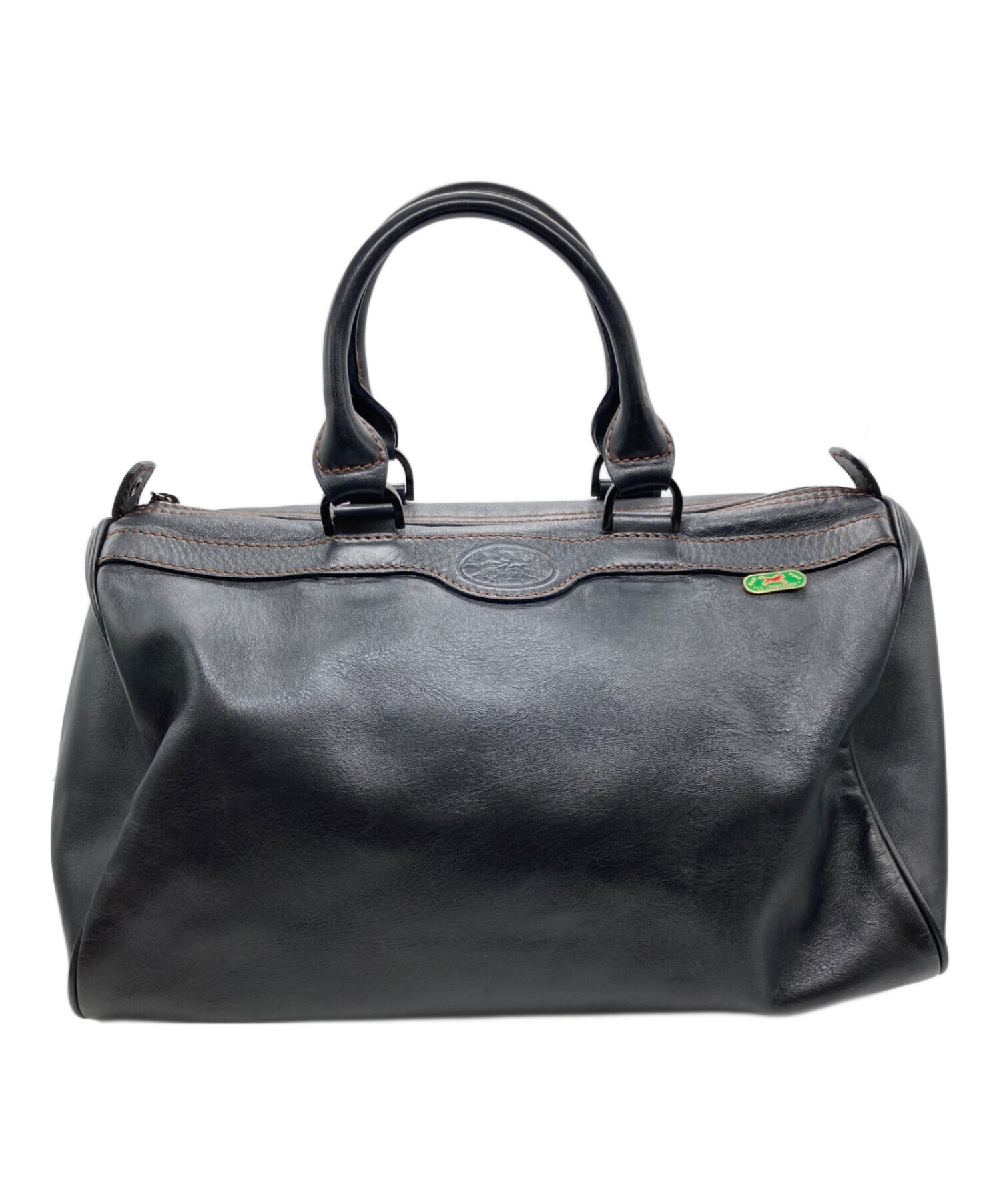 中古・古着通販】LONGCHAMP (ロンシャン) レザーミニボストンバッグ