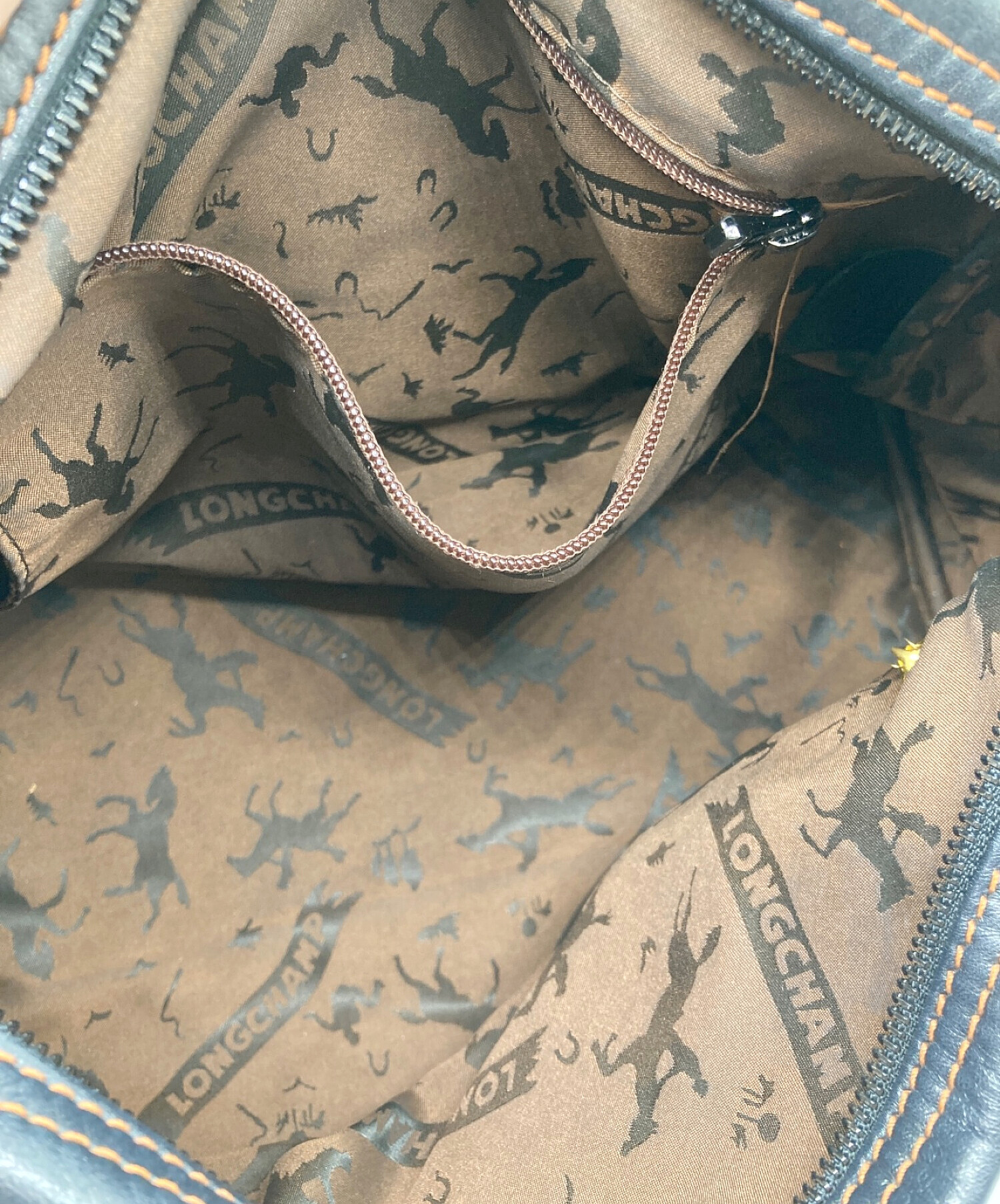 中古・古着通販】LONGCHAMP (ロンシャン) レザーミニボストンバッグ