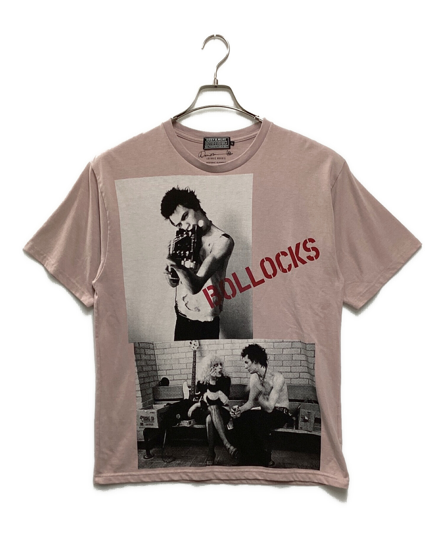 HYSTERIC GLAMOUR DENNIS MORRIS Tシャツ L HYSTERIC GLAMOUR]DENNIS MORRIS/SID AND NANCY Tシャツ/WHITE