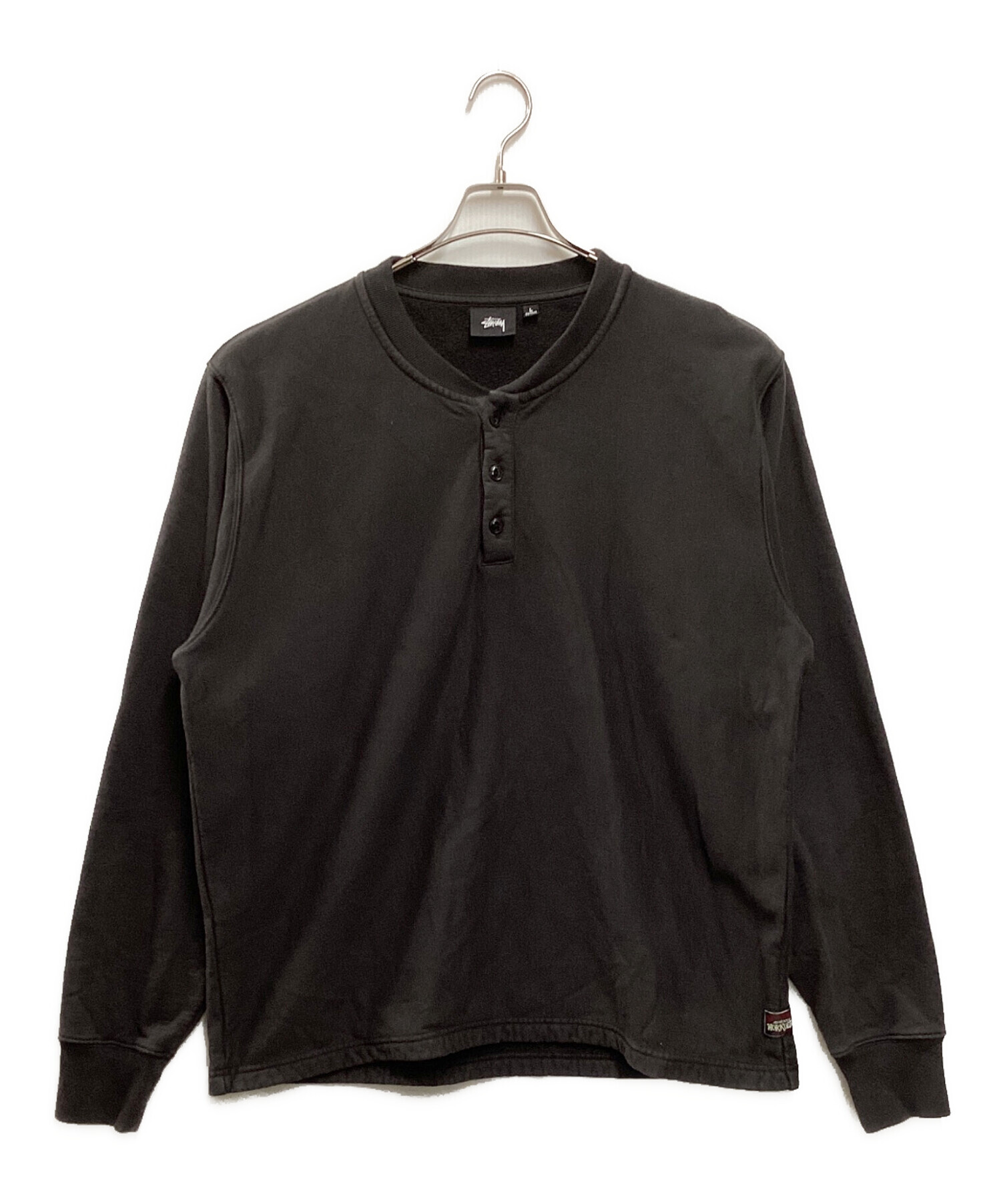 中古・古着通販】stussy (ステューシー) OPEN HEM HENLEY FLEECE 