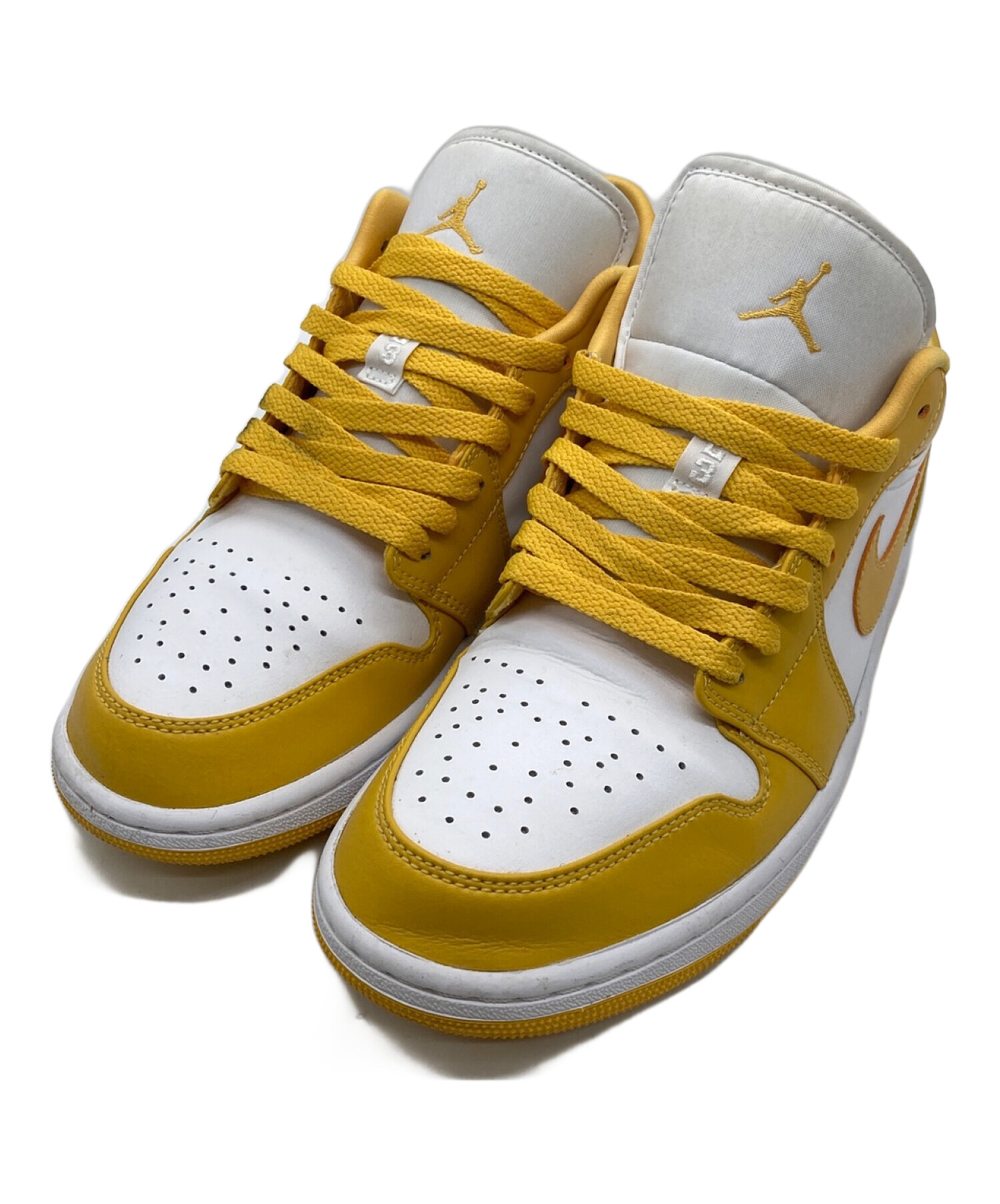 中古・古着通販】NIKE (ナイキ) AIR JORDAN 1 LOW ホワイト×イエロー 