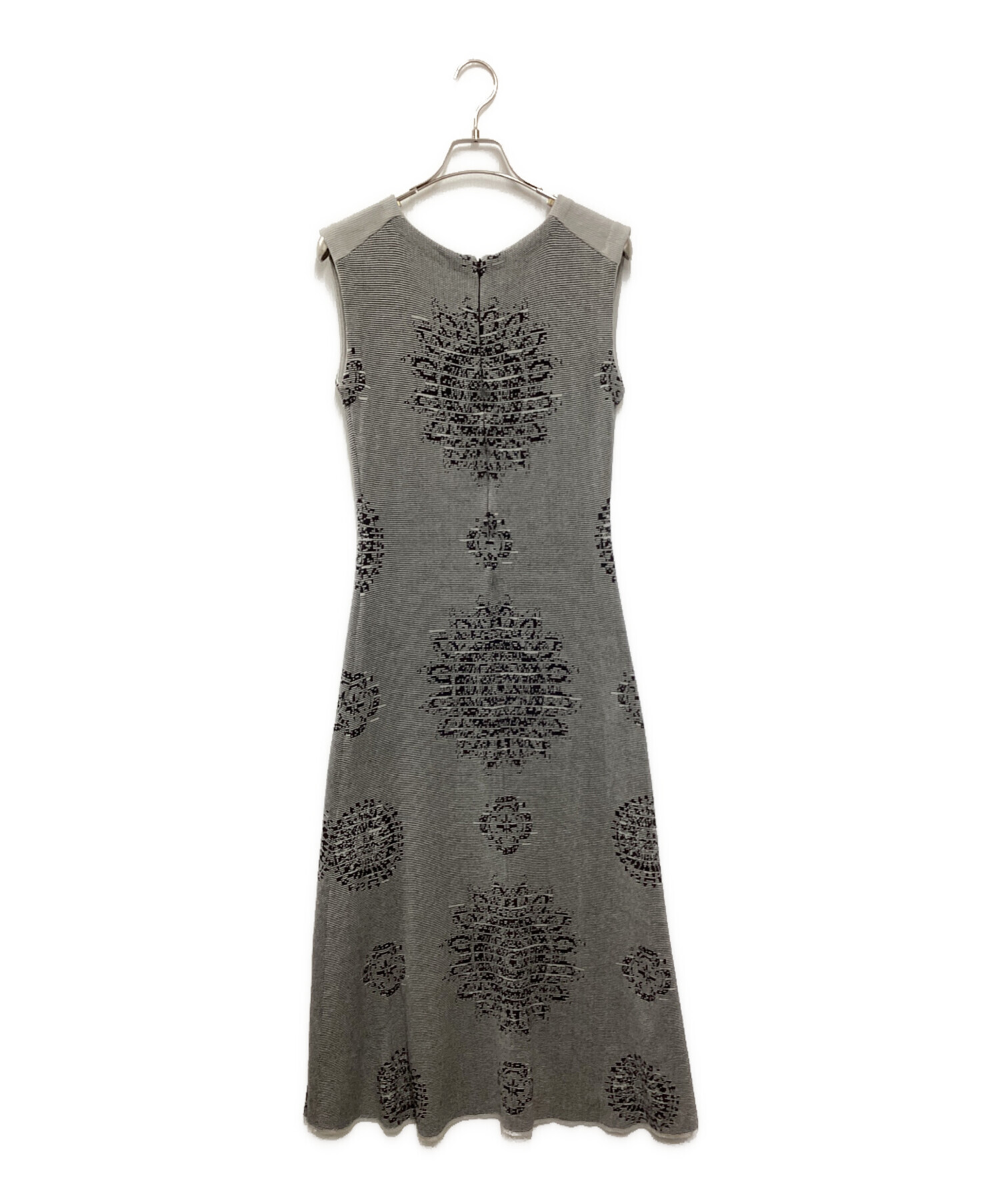 中古・古着通販】Ameri (アメリ) JACQUARD BOTANICAL DRESS グレー 