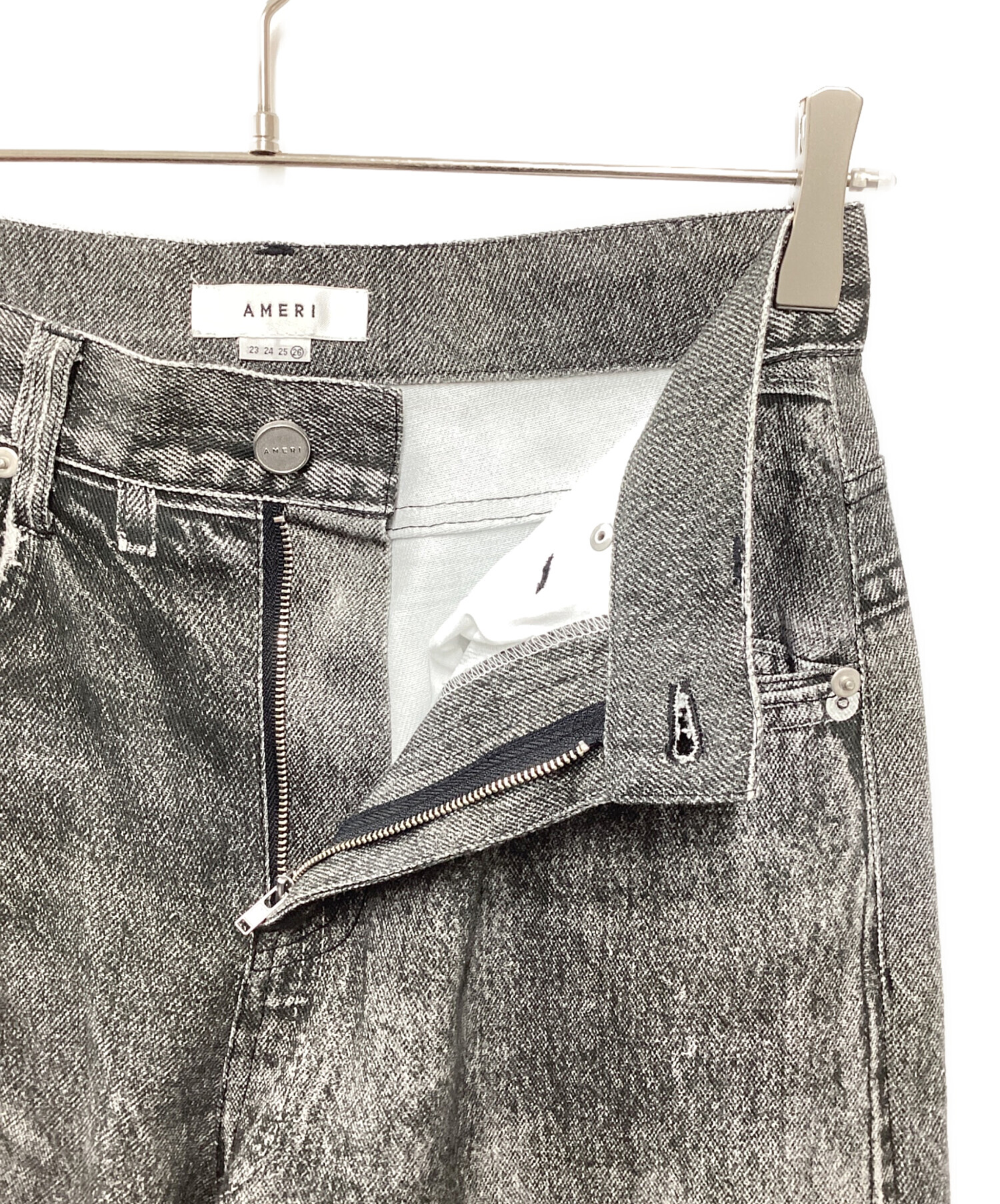 中古・古着通販】AMERI (アメリ) TROMPE L′OEIL DENIM PANTS グレー