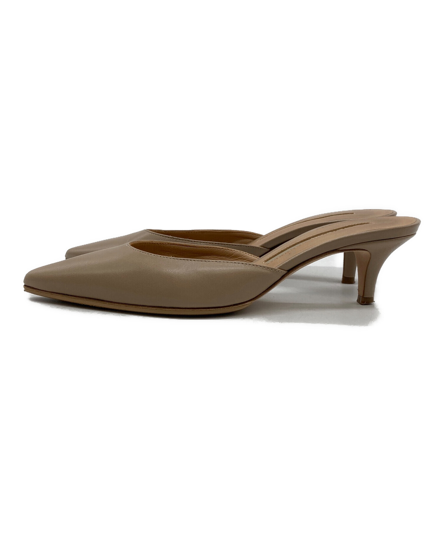 中古・古着通販】Brenta (ブレンタ) POINTED MULE ベージュ サイズ:36
