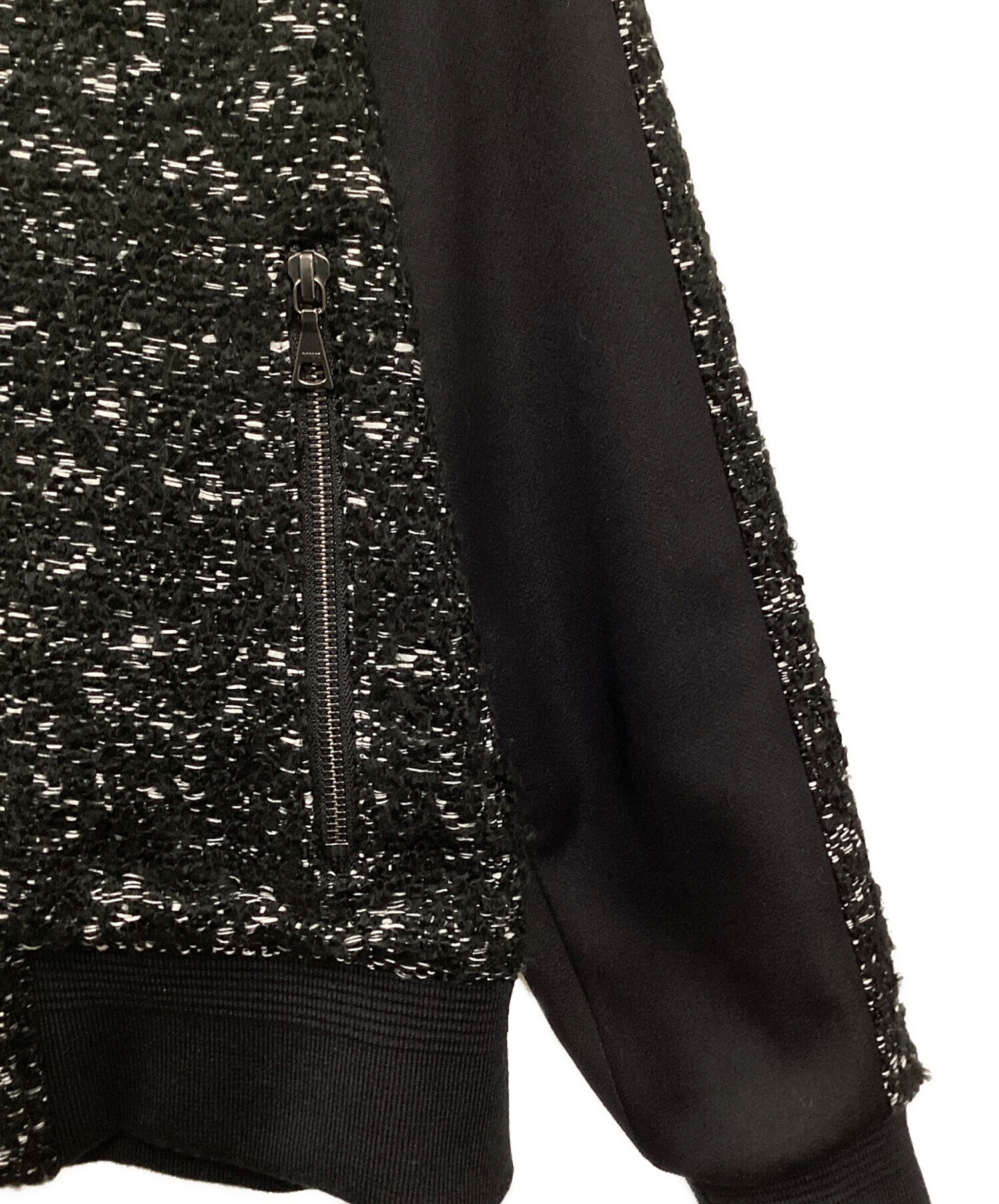 ADORE アドーア ジャケット 38 ツイード　切り替え ADORE(アドーア)｜ブラックラメツイードジャケット/ブラック の