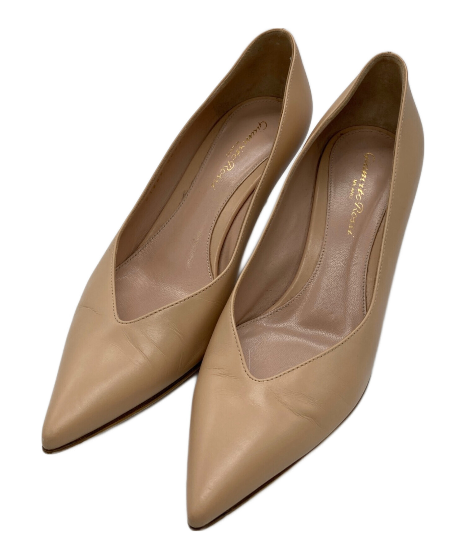 Gianvito Rossi ベージュ ポインテッドトゥヒール