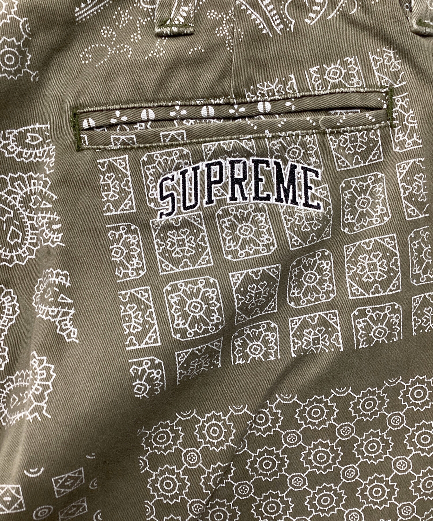 中古・古着通販】SUPREME (シュプリーム) Paisley Grid Chino Pant