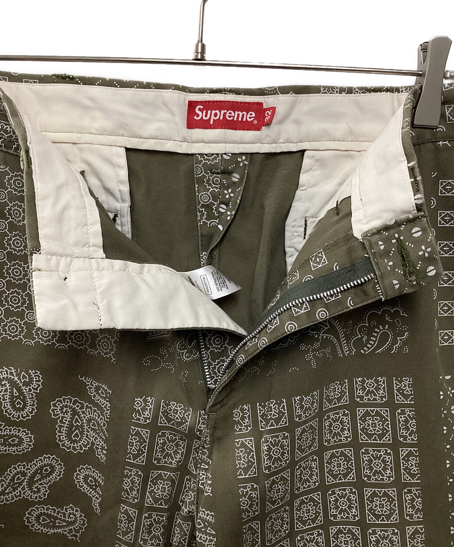 中古・古着通販】SUPREME (シュプリーム) Paisley Grid Chino Pant