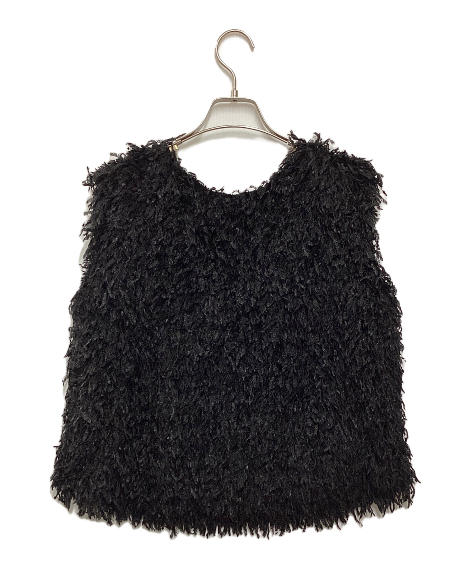 中古・古着通販】CADUNE (カデュネ) ふわふわトップス ブラック サイズ