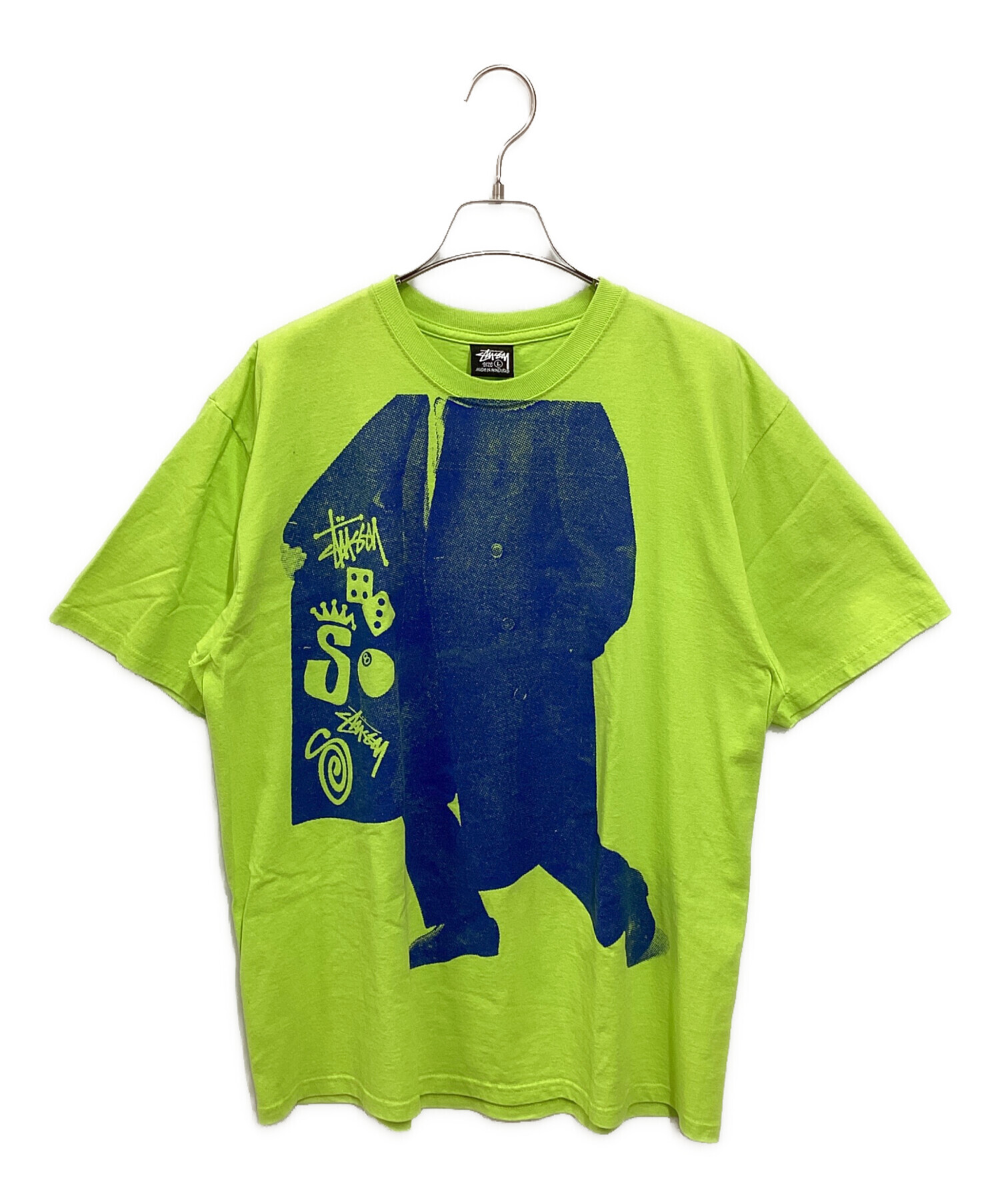 中古・古着通販】stussy (ステューシー) WHATCHU NEED TEE 黄緑 サイズ