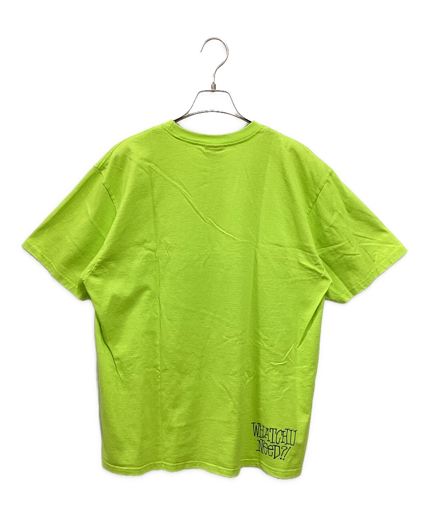 中古・古着通販】stussy (ステューシー) WHATCHU NEED TEE 黄緑 サイズ