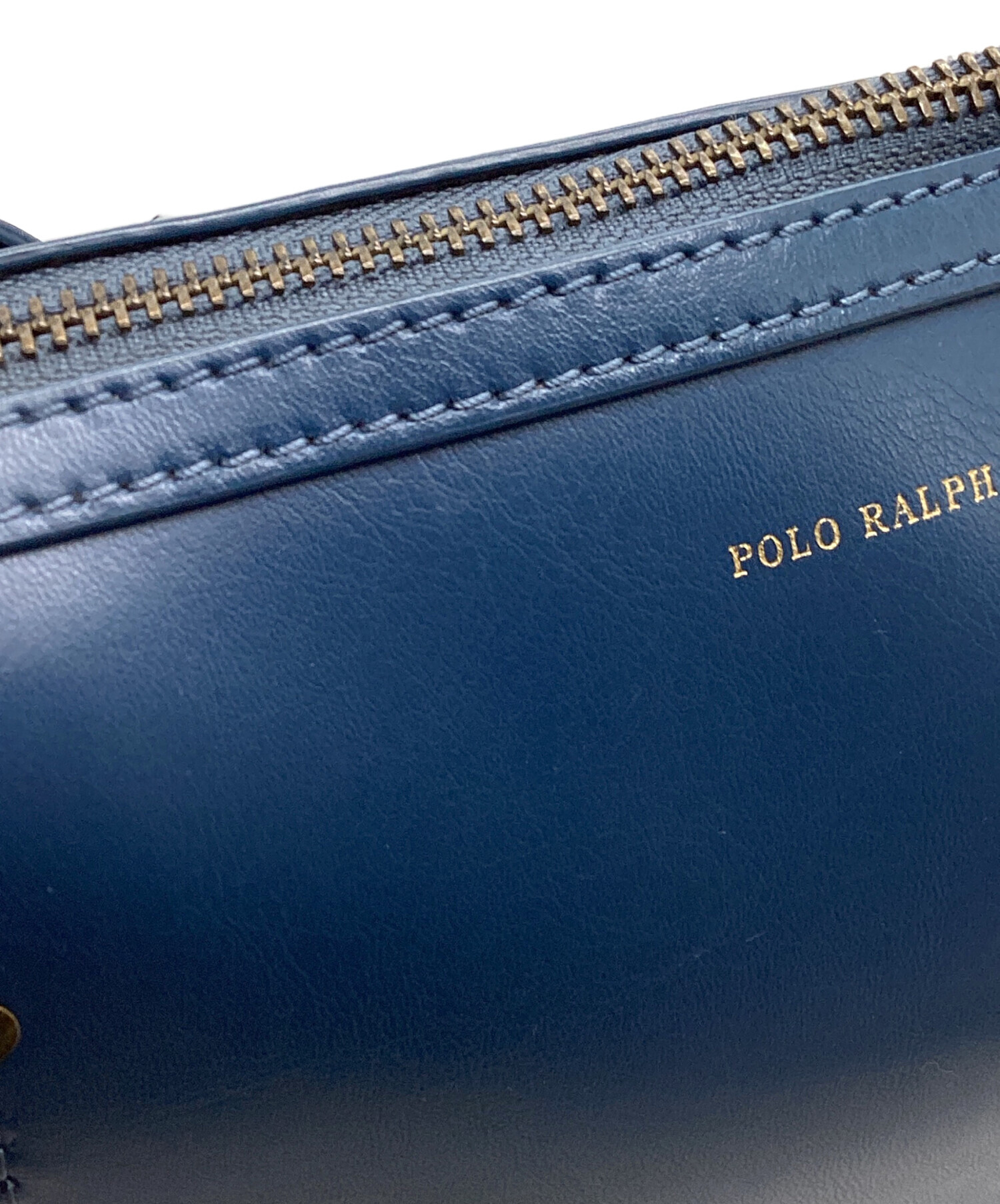 ポロ ラルフローレン／POLO RALPH LAUREN バッグ ショルダーバッグ 鞄 レディース 女性 女性用レザー 革 本革 ブルー 青  WAPOBAGCG410004 チェーンショルダー シボ革 シュリンクレザー Ralph Lauren - ポロ ラルフローレン／POLO RALPH LAUREN バッグ