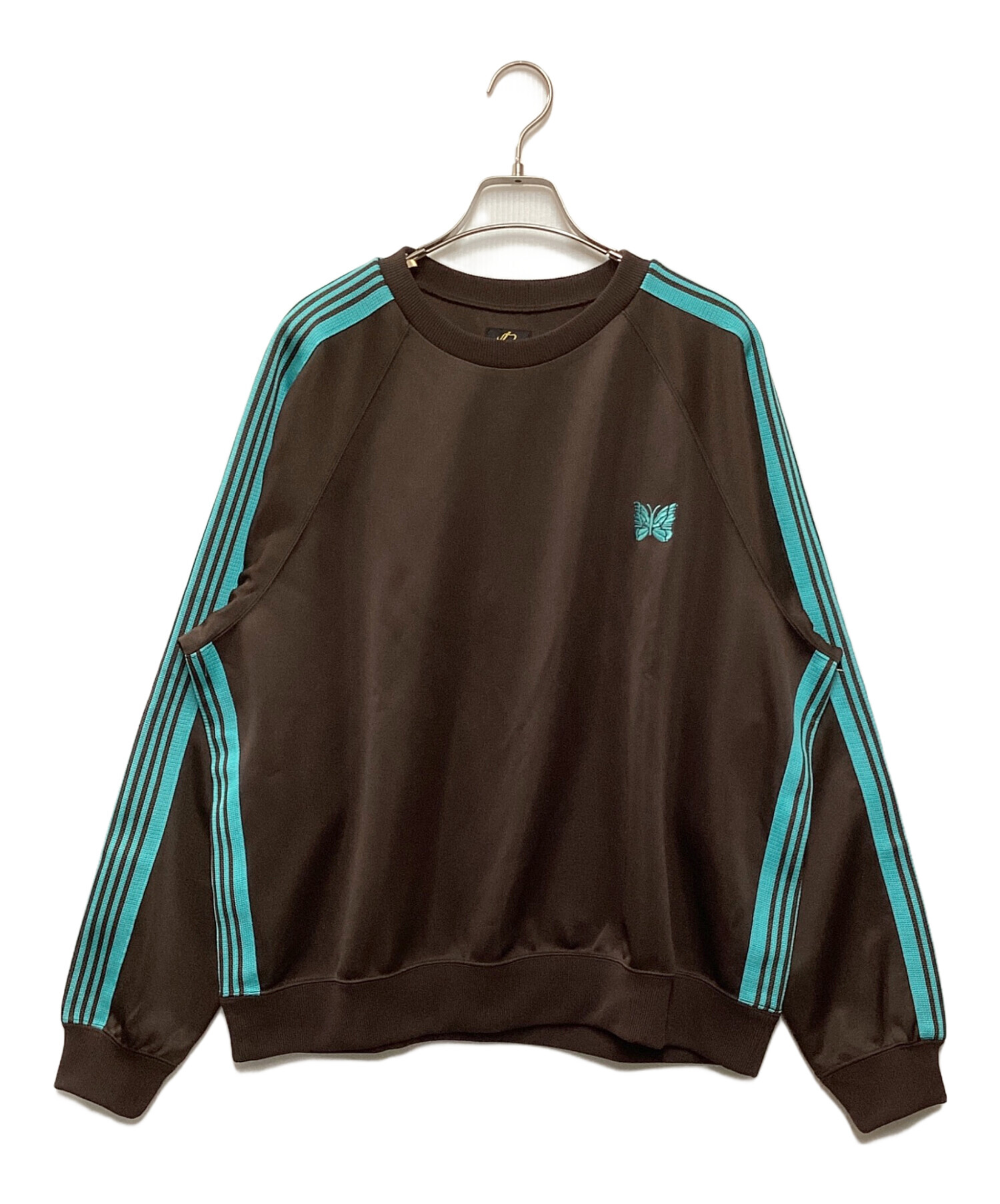 クルーネックシャツ　M ブラウン　ブルー needles ニードルズ　11 Needles ブラウン スウェット トラッククルーネック M クルーネック