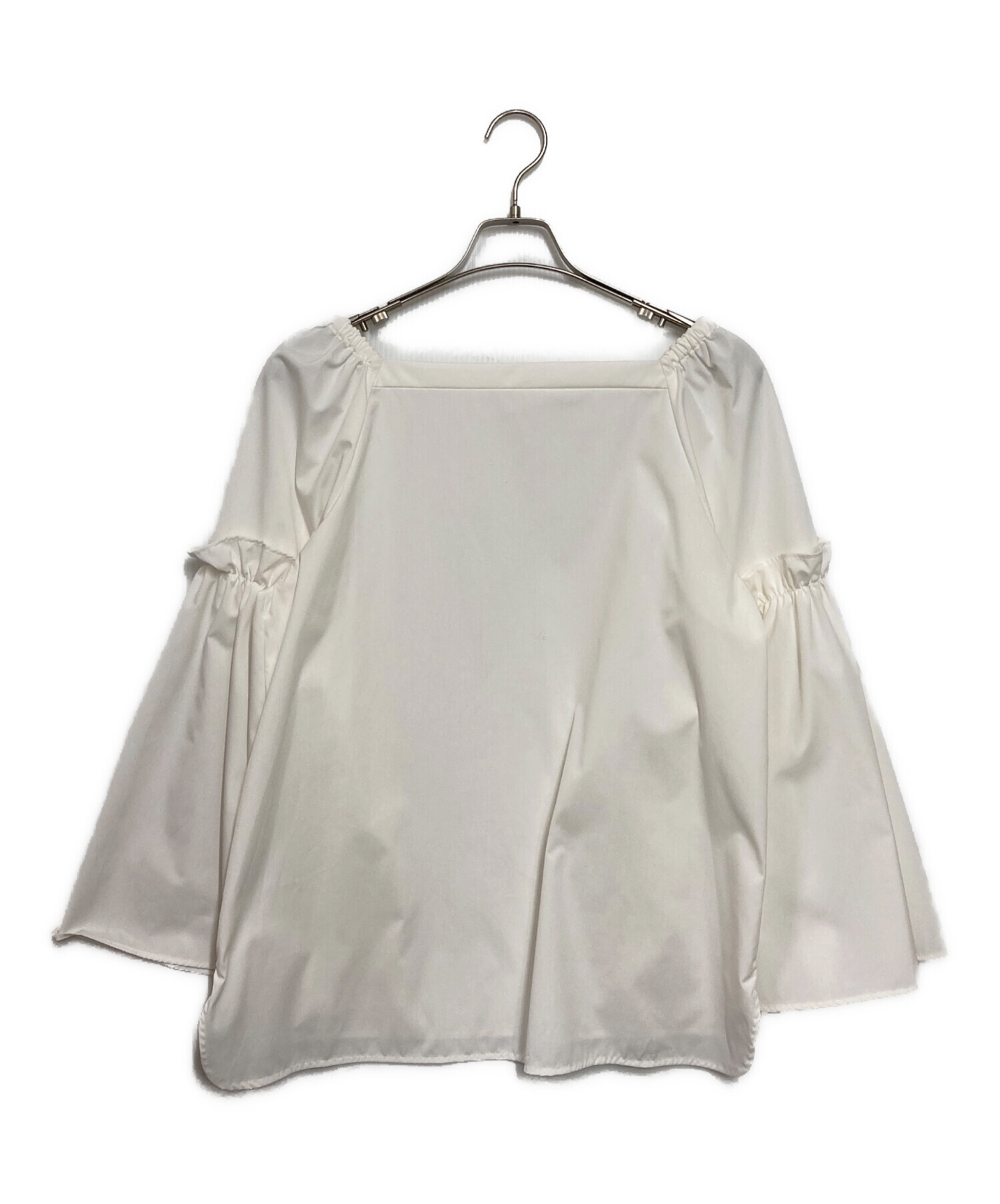中古・古着通販】roughlow (ラフロー) Flower sleeve blouse ホワイト 