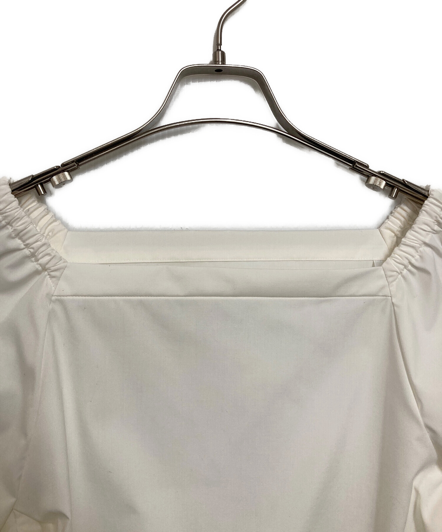 中古・古着通販】roughlow (ラフロー) Flower sleeve blouse ホワイト 