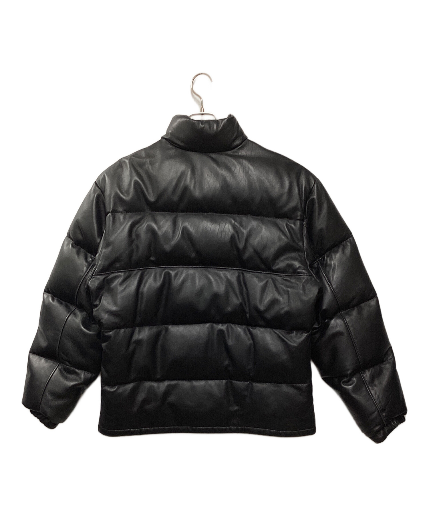 中古・古着通販】Schott (ショット) レザーダウンジャケット ブラック