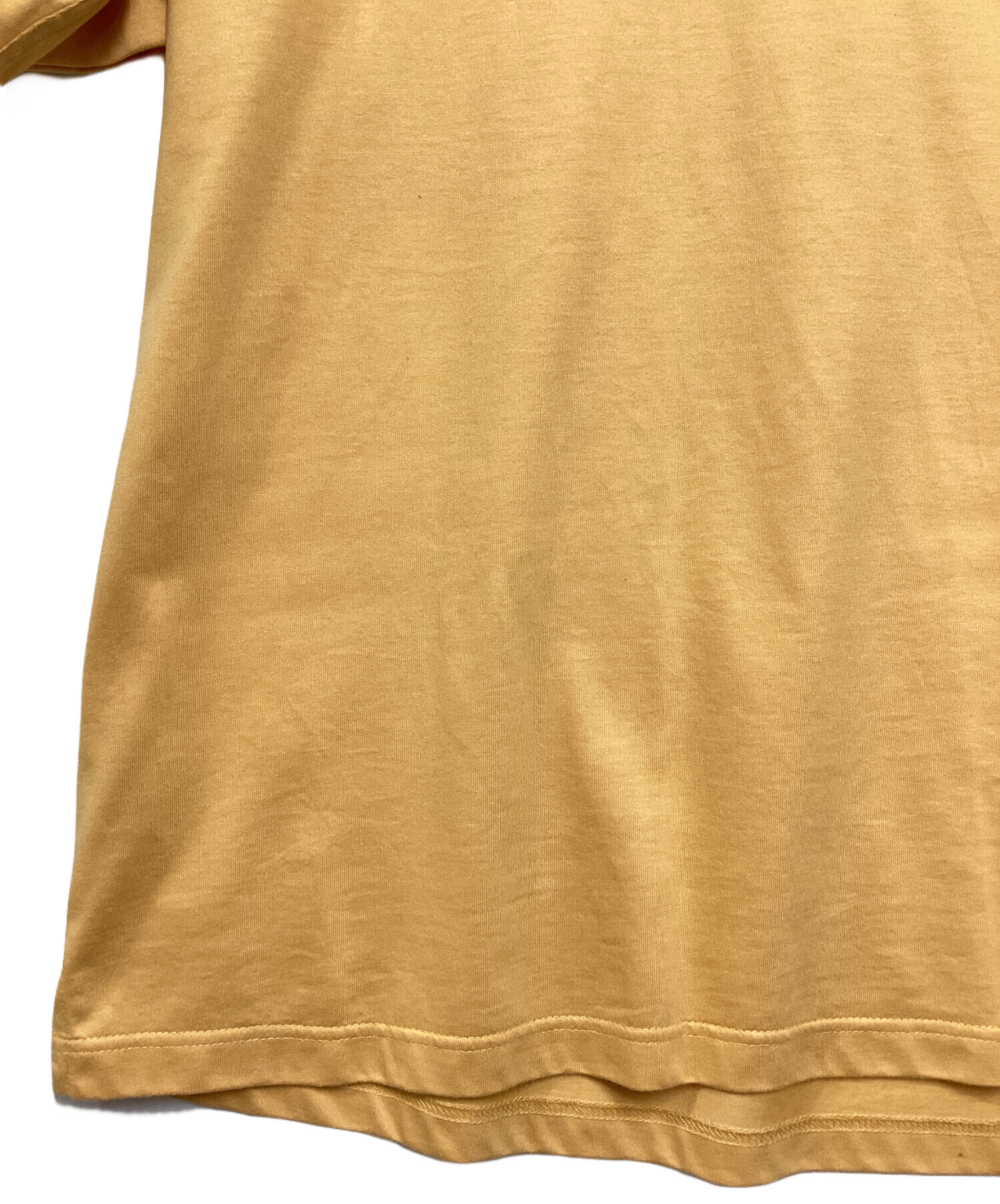 エルメス サイズ:XL レザー刺繍Tシャツ 中古 BS99 中古・古着通販】HERMES (エルメス) レザーパッチ半袖Tシャツ オレンジ