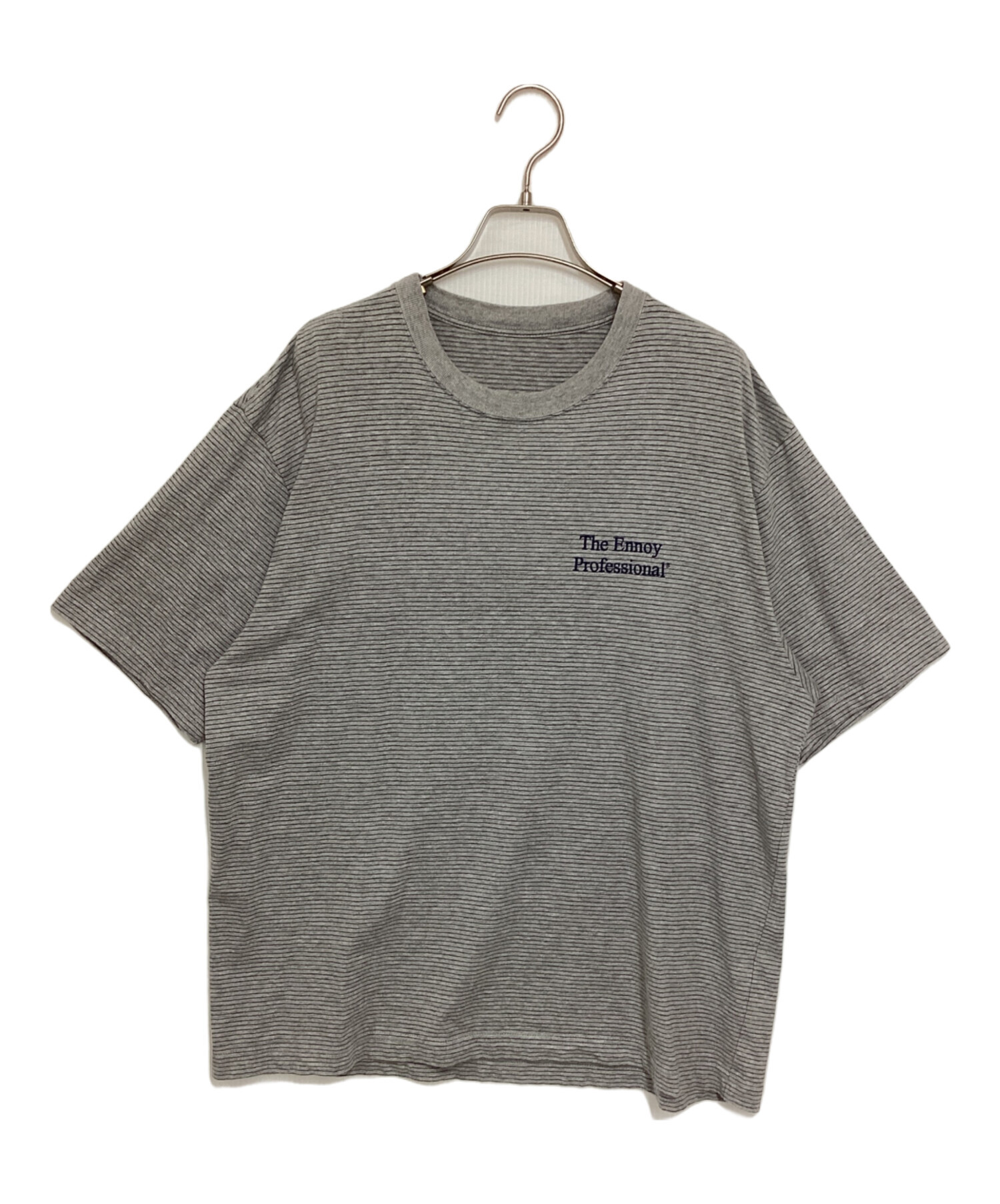 中古・古着通販】ENNOY (エンノイ) S／S Border T-Shirts グレー