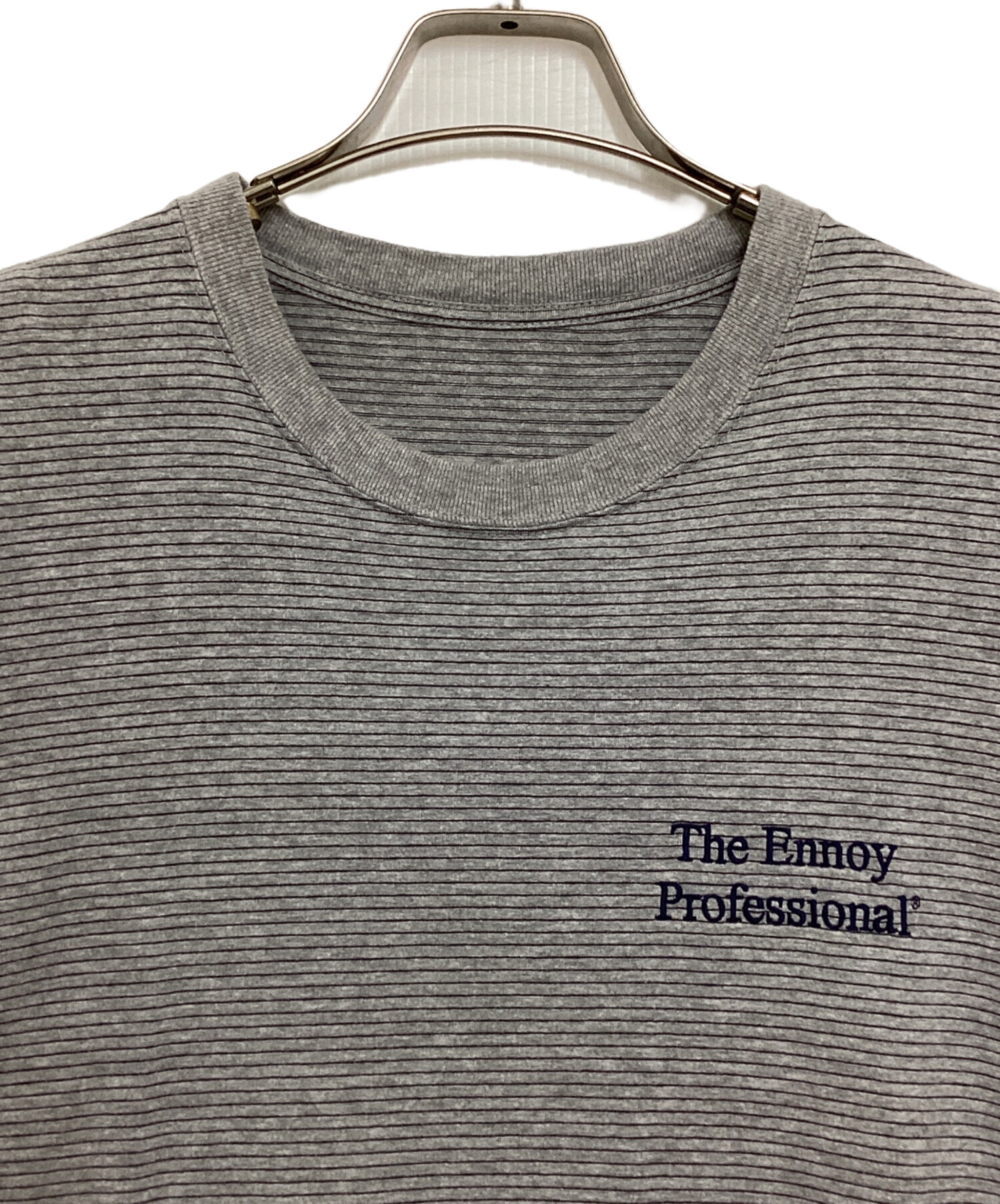 中古・古着通販】ENNOY (エンノイ) S／S Border T-Shirts グレー