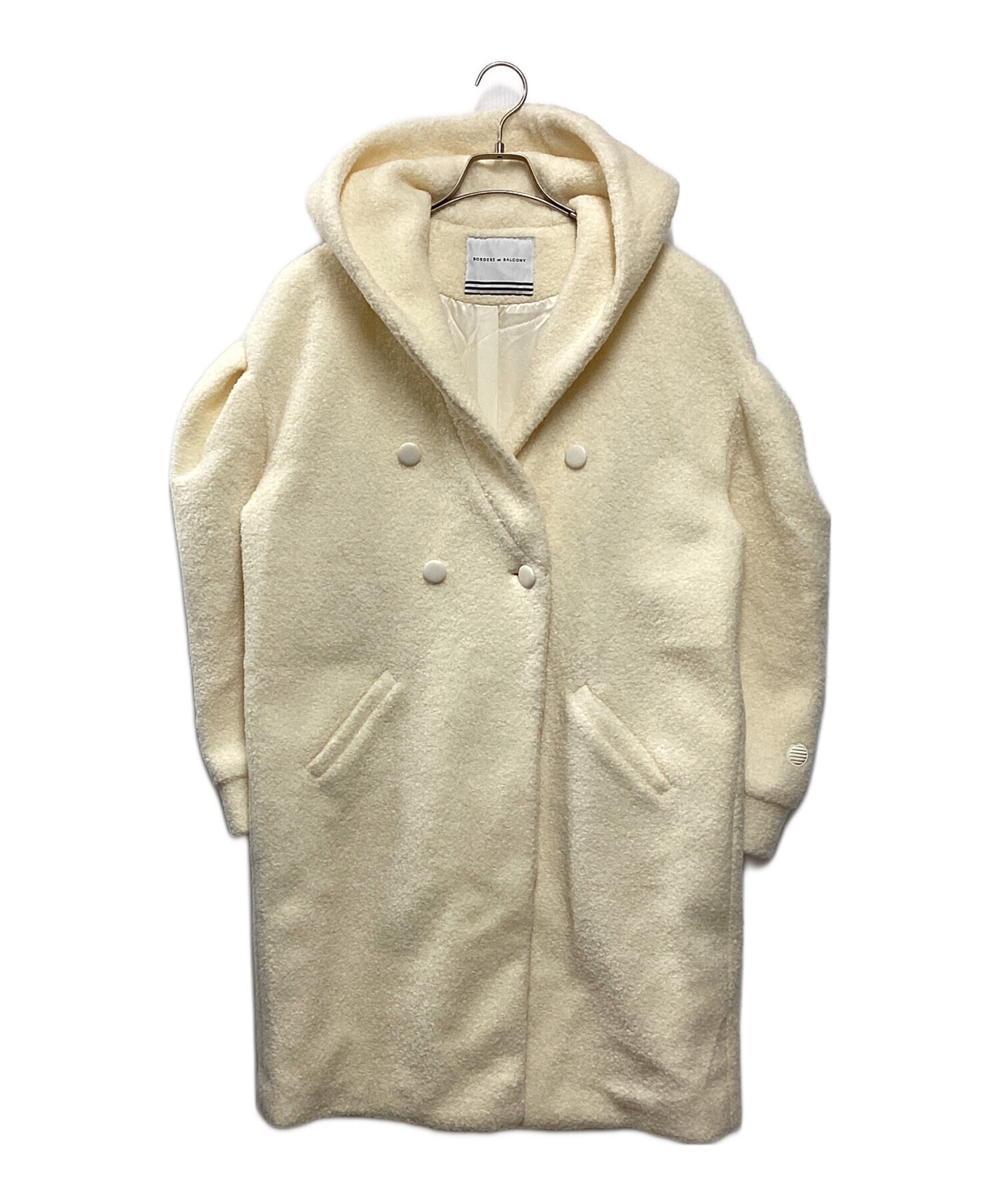 専用✨ボーダーズアットバルコニー パフスリーブ ボア コート 　フード　ロング ボーダーズアットバルコニー パフスリーブ ボア コート フード ロング