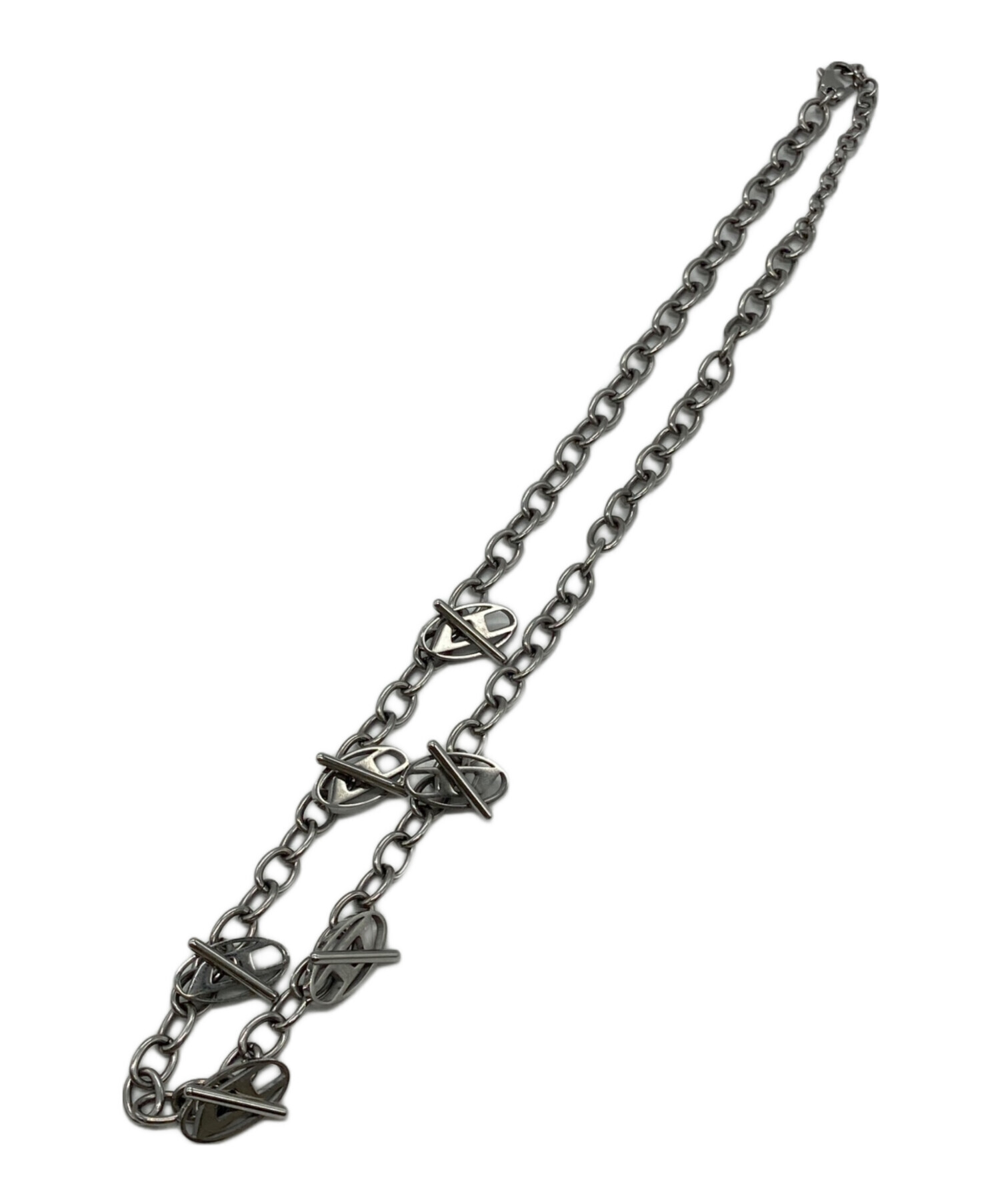 中古・古着通販】DIESEL (ディーゼル) オーバルDロゴネックレス