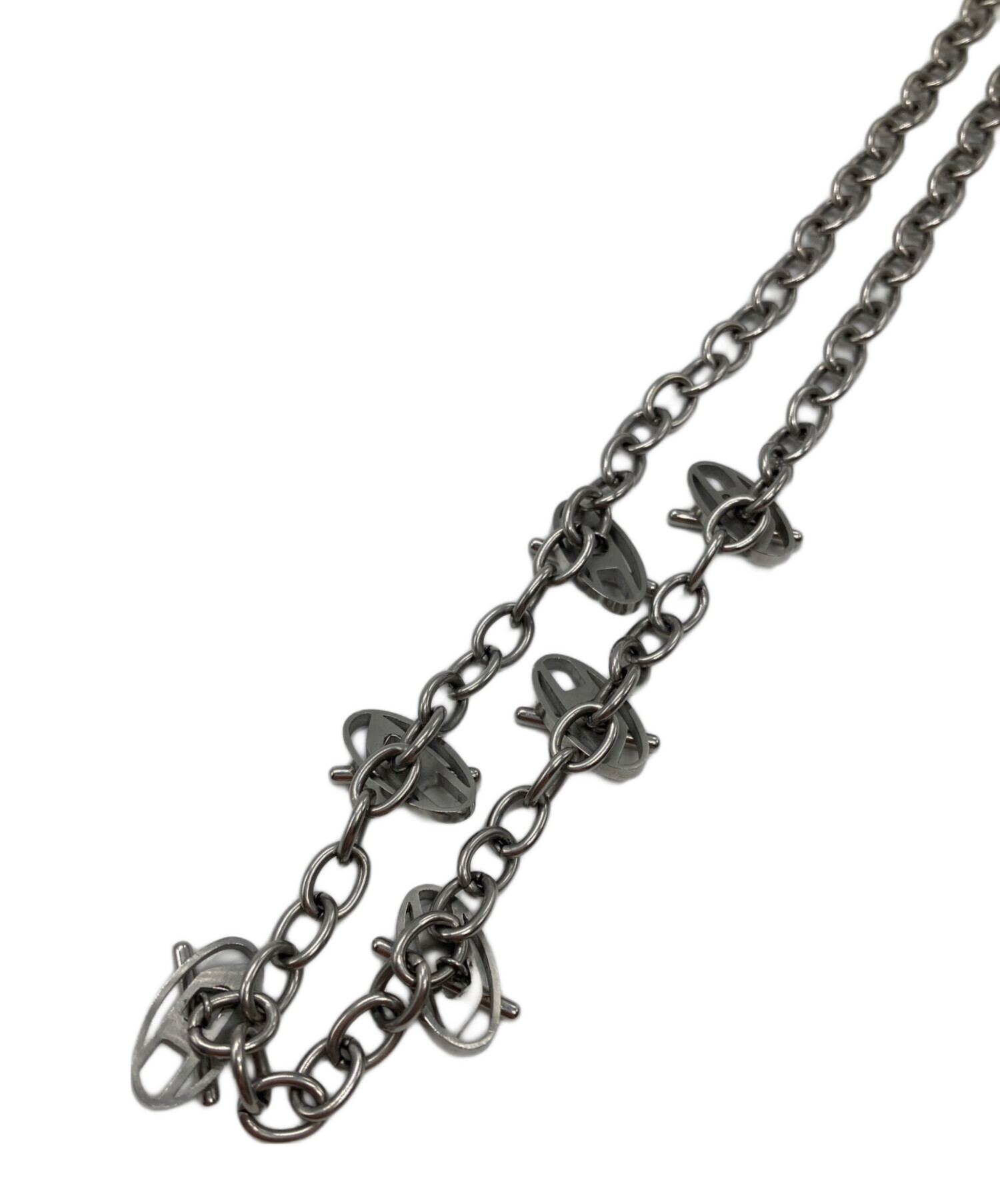 中古・古着通販】DIESEL (ディーゼル) オーバルDロゴネックレス
