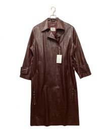 新品】アメリRAFFINE FAKE LEATHER TRENCH COAT 新品】アメリRAFFINE FAKE LEATHER TRENCH COAT