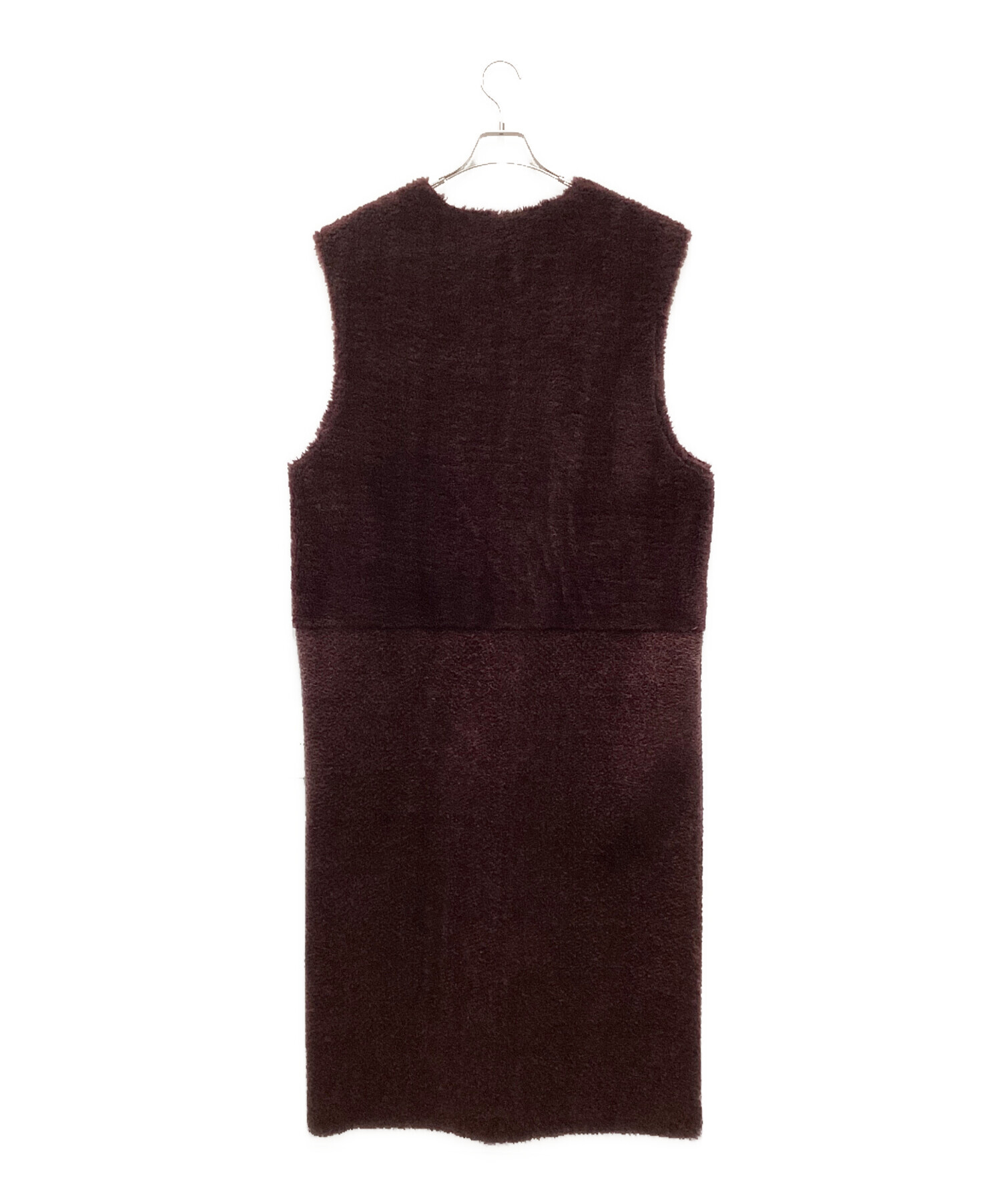 中古・古着通販】Ameri (アメリ) FABRIC BLOCKING LONG BOA VEST