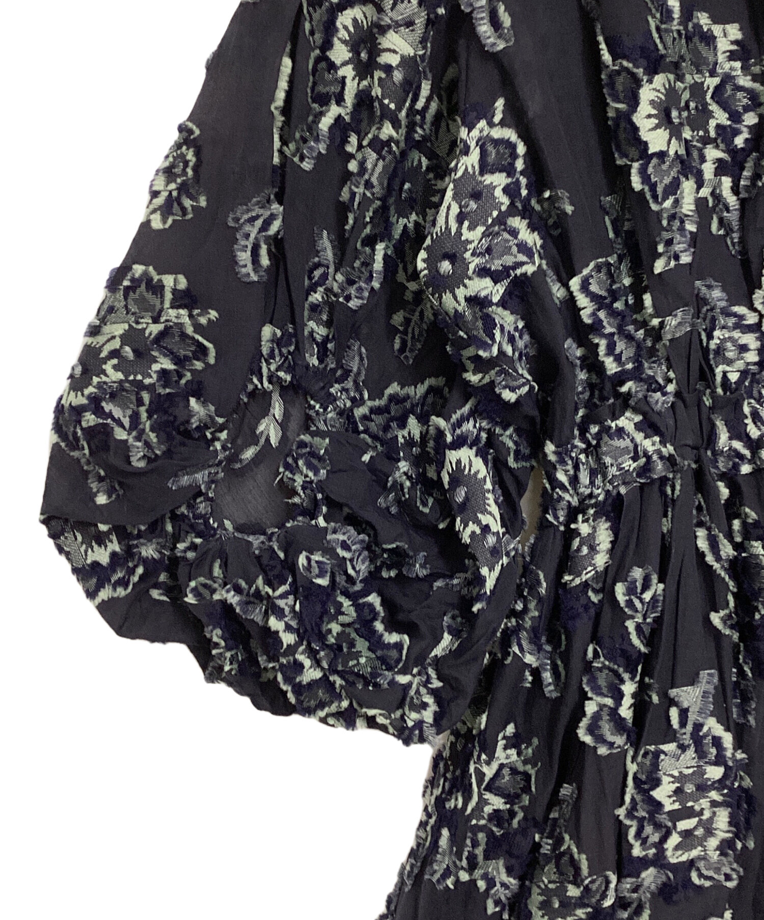 中古・古着通販】Arobe (アローブ) 総柄ワンピース ネイビー サイズ:2  