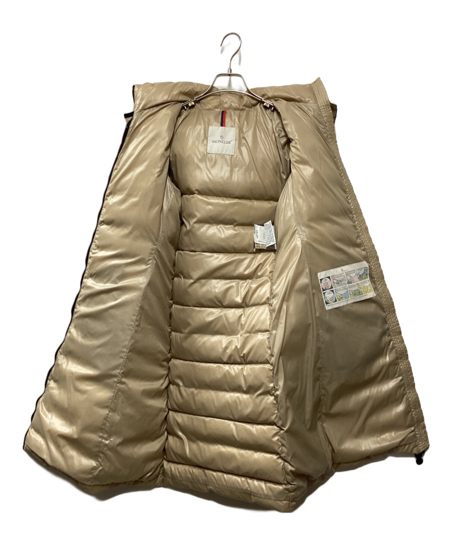 MONCLERモンクレール ダウンMOKAモカ　サイズ0 ベージュ 中古・古着通販】MONCLER (モンクレール) MOKAダウンコート ベージュ