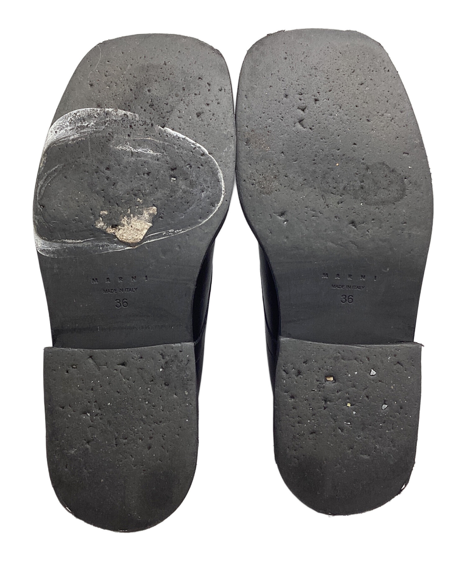 中古・古着通販】MARNI (マルニ) レザーシューズ ブラック サイズ:36