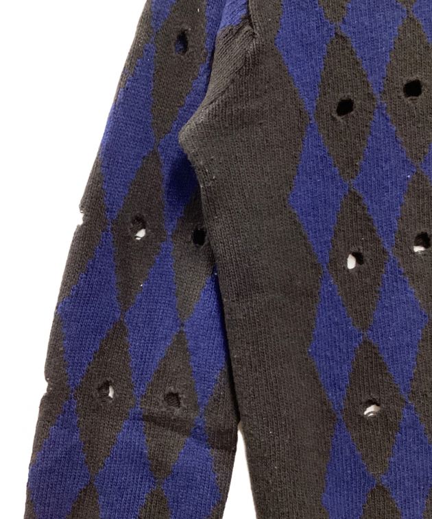 【未使用品】PRADA ウール ハイゲージニットカーディガン ネイビー 44 中古・古着通販】PRADA (プラダ) ハイゲージウールニットカーディガン