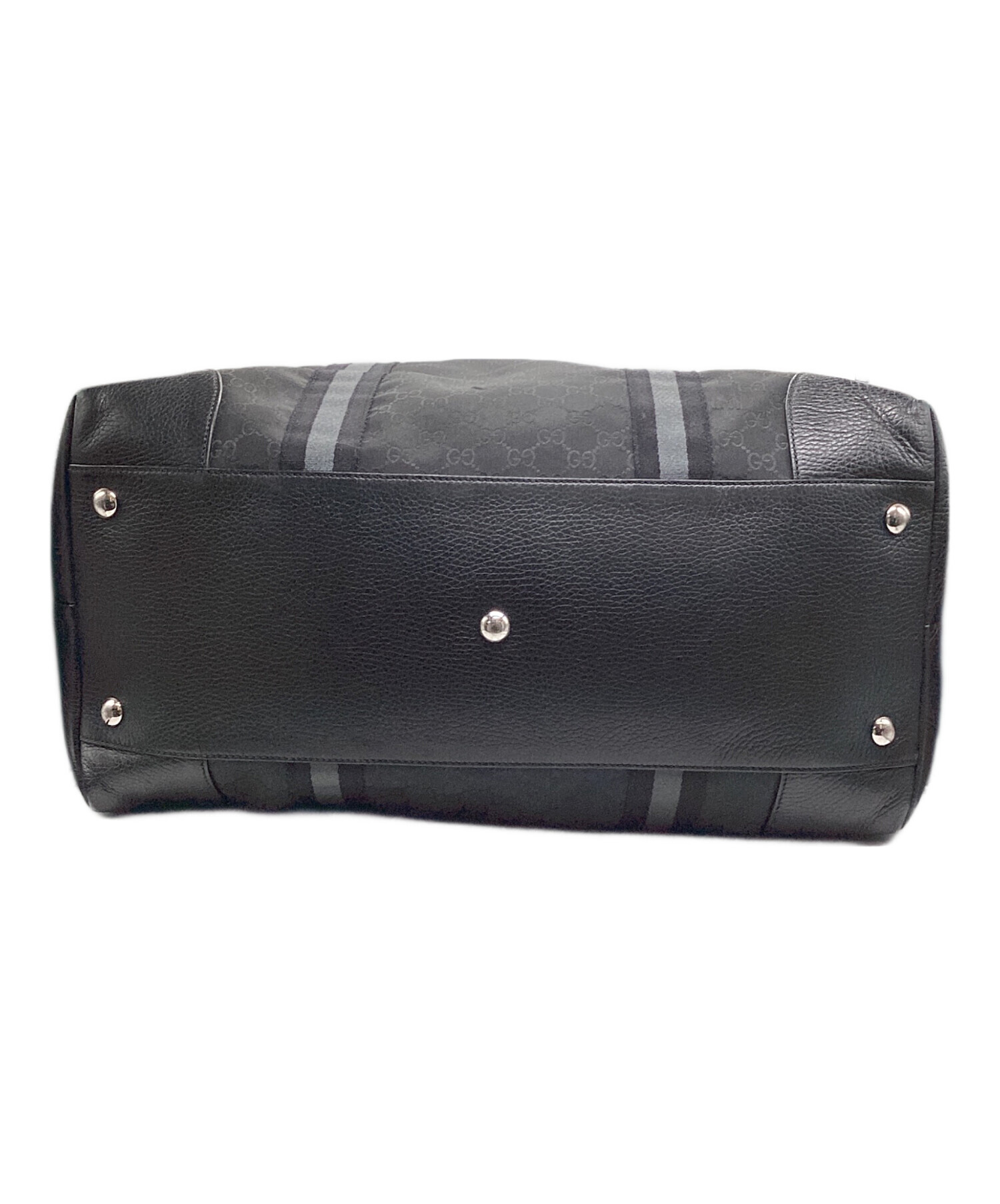 中古・古着通販】GUCCI (グッチ) GGナイロンボストンバッグ ブラック 