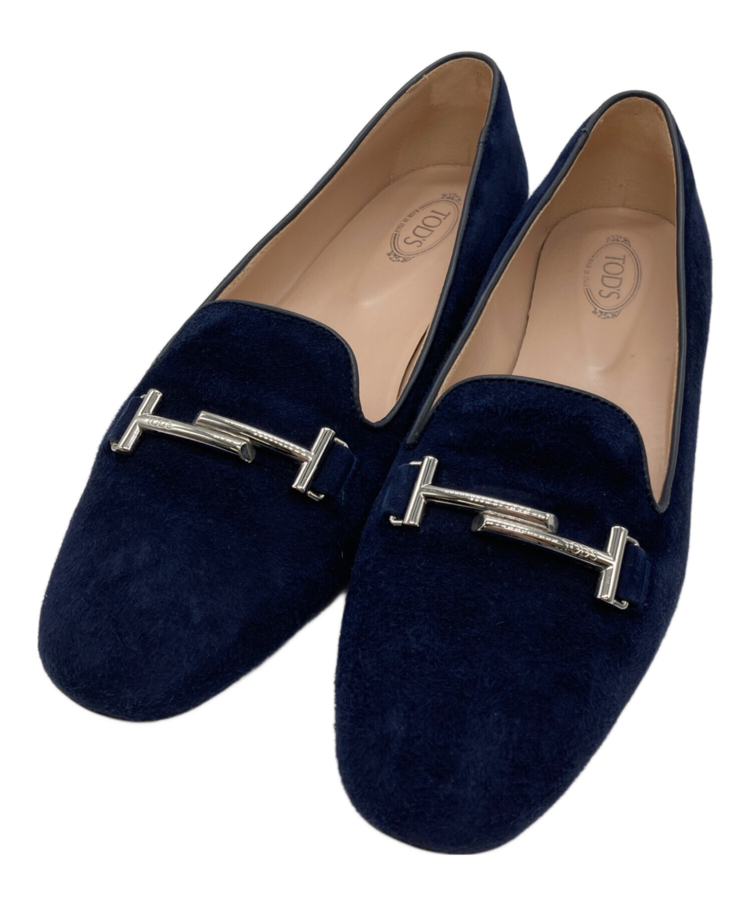 使用回数1回！　TOD'S ネイビーフラットシューズ37.5 使用回数1回！ TOD'S ネイビーフラットシューズ37.5 使用回数1回