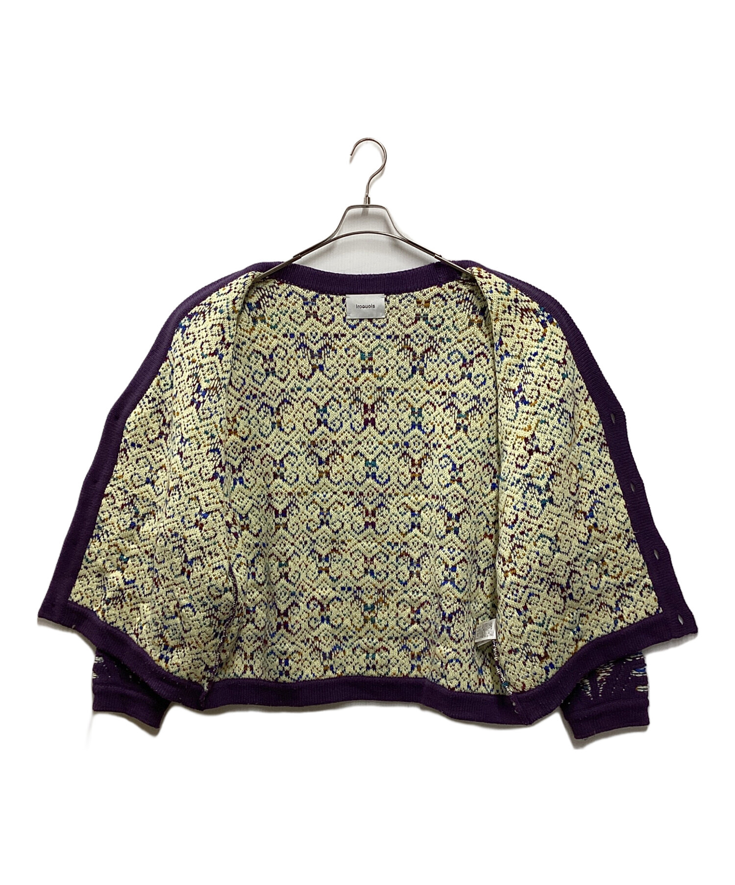 Iroquois ニット 中古・古着通販】IROQUOIS (イロコイ) OPEN WORK MIX KNIT CD パープル