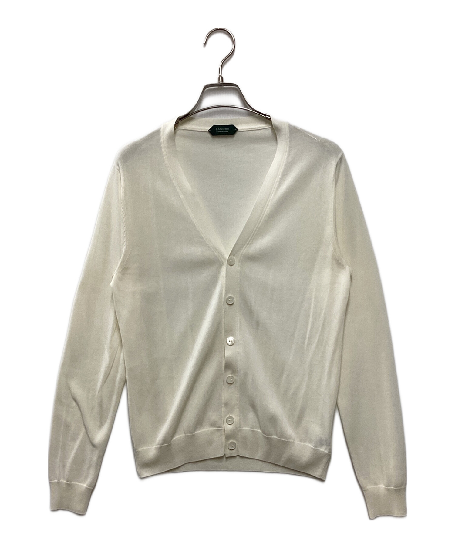 中古・古着通販】Zanone (ザノーネ) Vネックカーディガン アイボリー