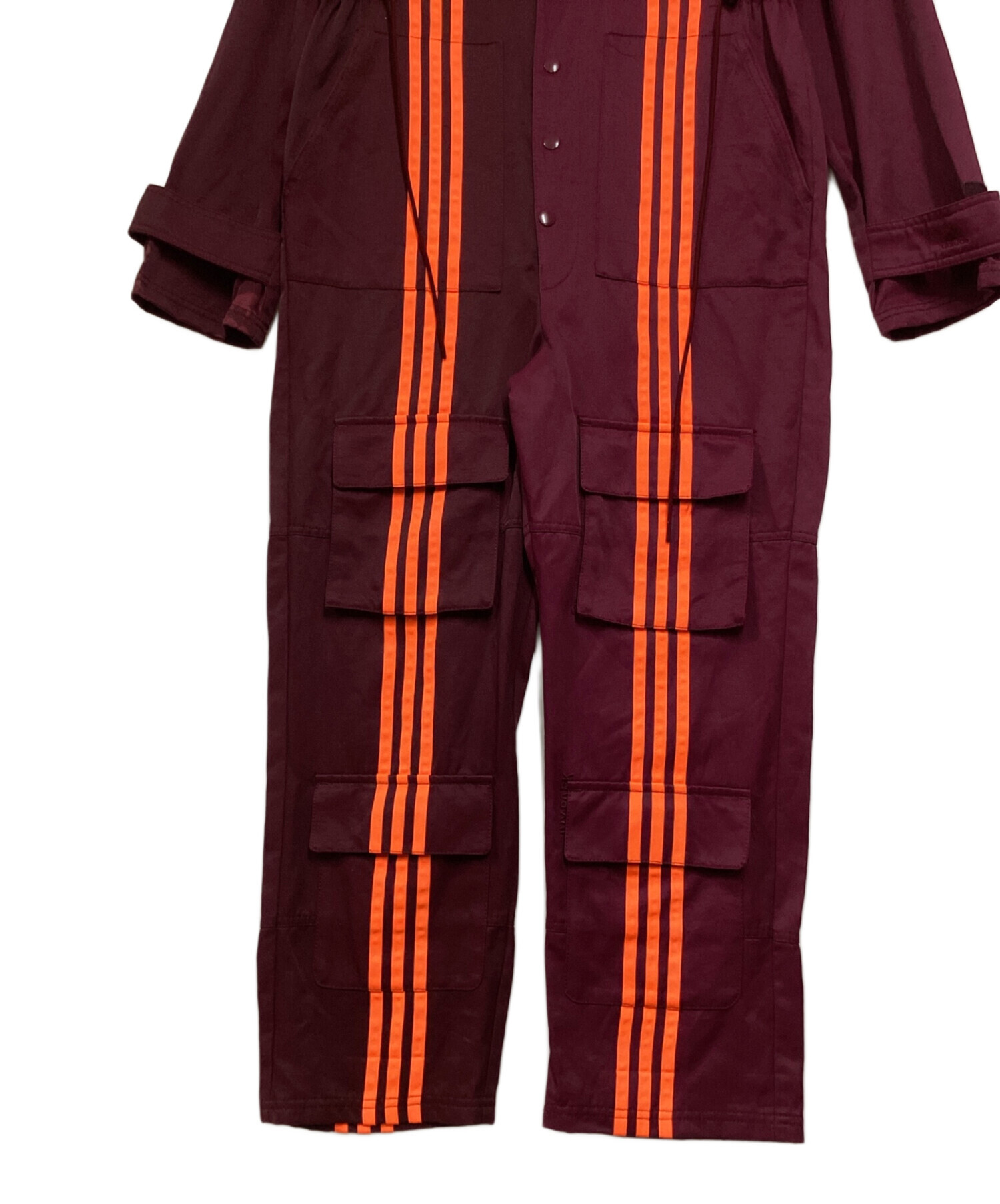 中古・古着通販】adidas (アディダス) ジャンプスーツ ボルドー サイズ