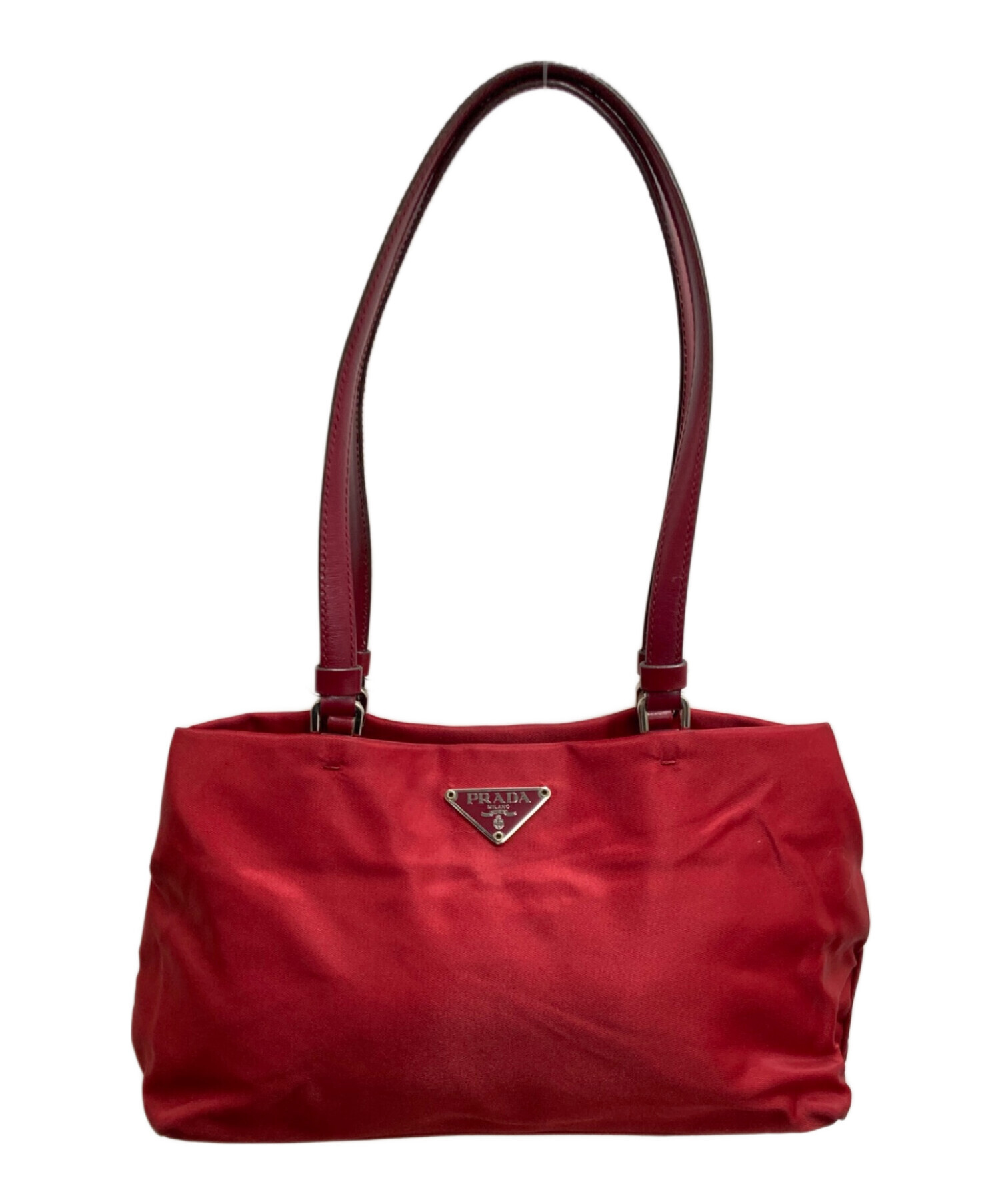 k：【美品】PRADA 赤カーフハンドバッグ 中古・古着通販】PRADA (プラダ) ハンドバッグ レッド｜ブランド・古着