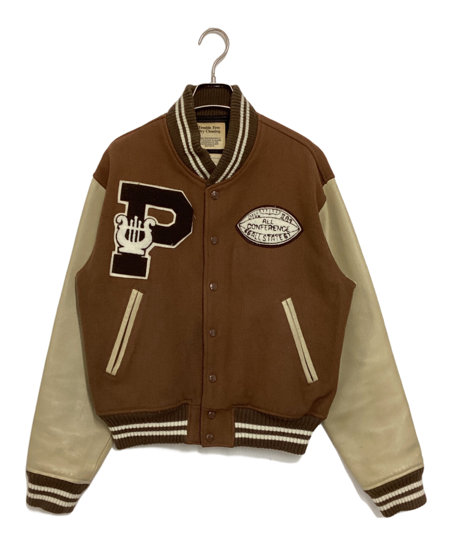 中古・古着通販】HOUSTON (ヒューストン) 袖レザースタジャン