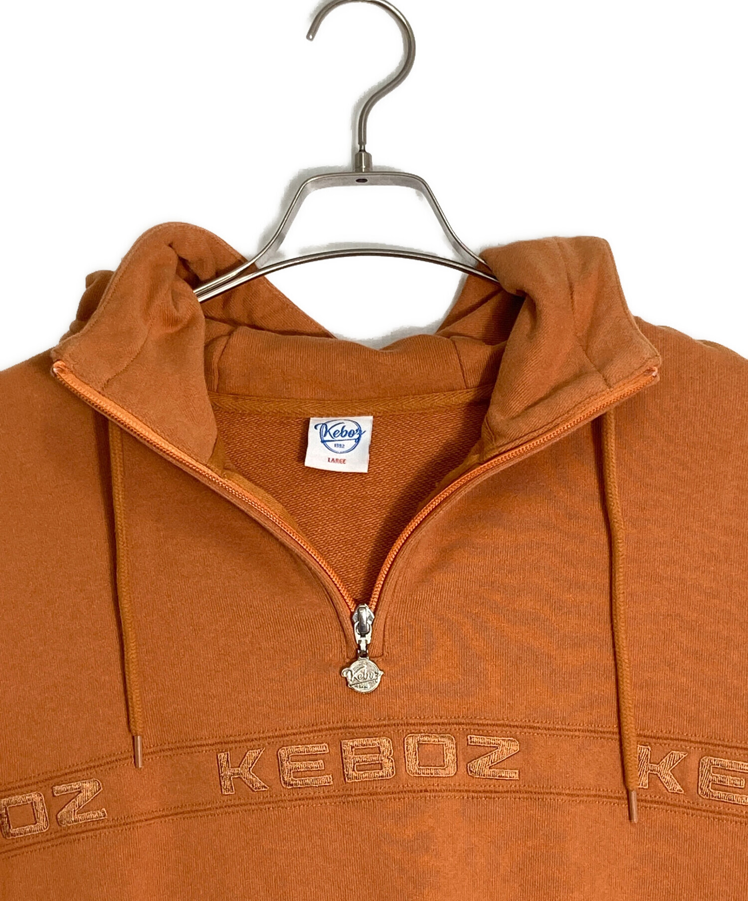Keboz　ケボズ　デニム　セットアップ　オレンジ　上下L 中古・古着通販】KEBOZ (ケボズ) ハーフジップパーカー オレンジ