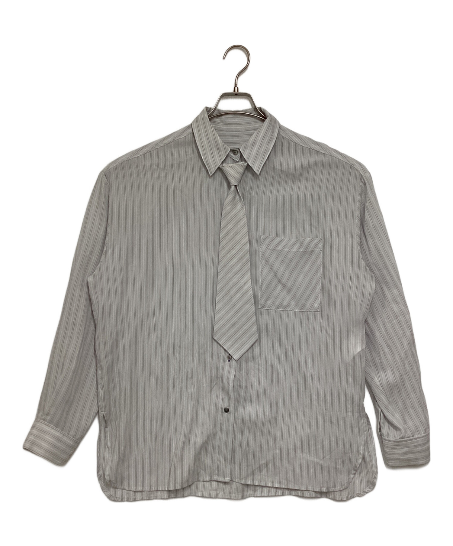 中古・古着通販】MAISON SPECIAL (メゾンスペシャル) Tie Shirt グレー 