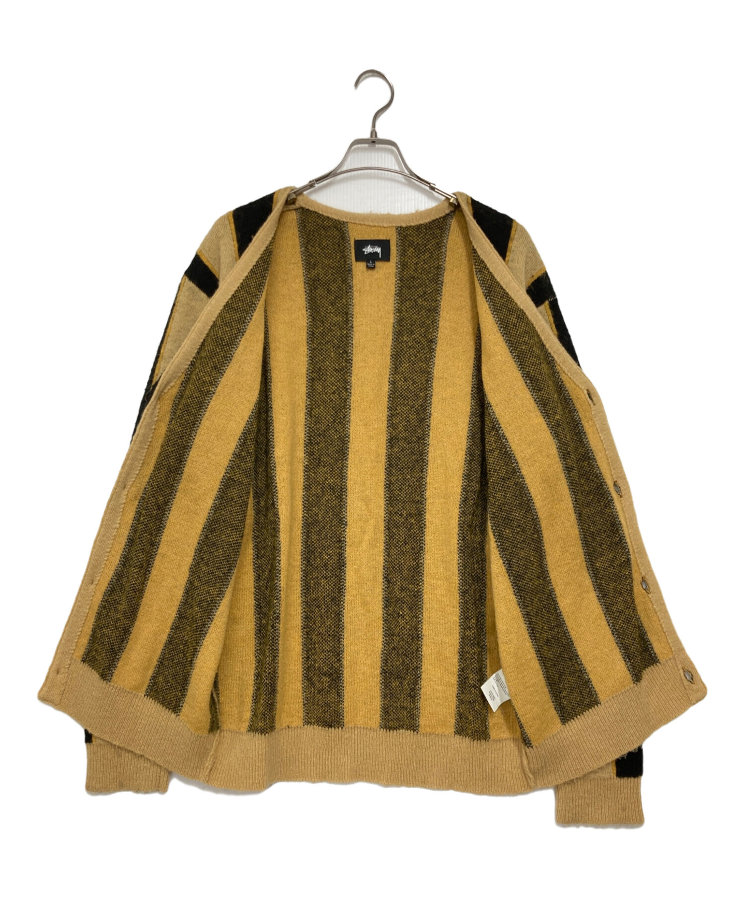中古・古着通販】stussy (ステューシー) VERTICAL STRIPE CARDIGAN